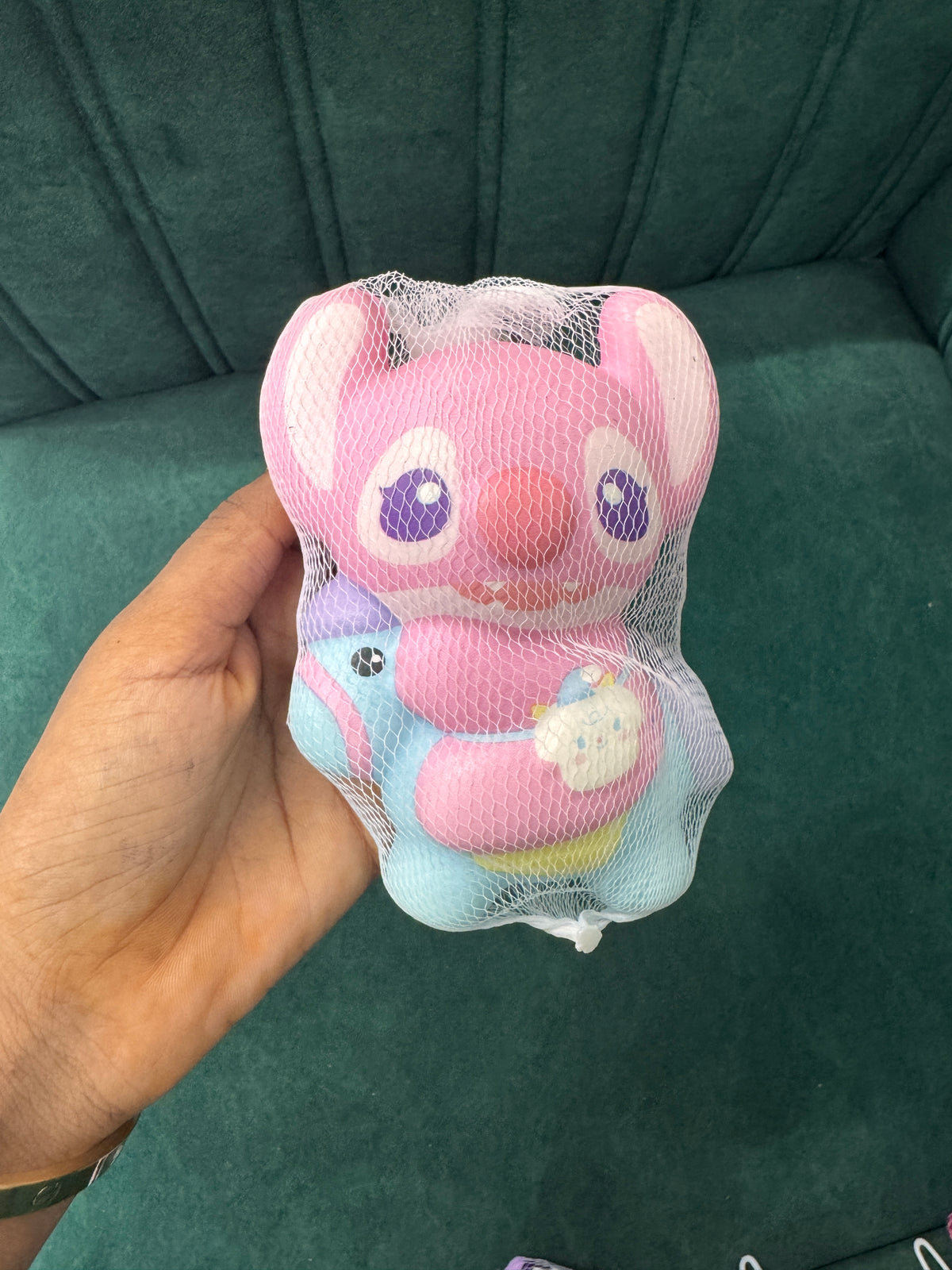 Character-themed squishy mesh toy