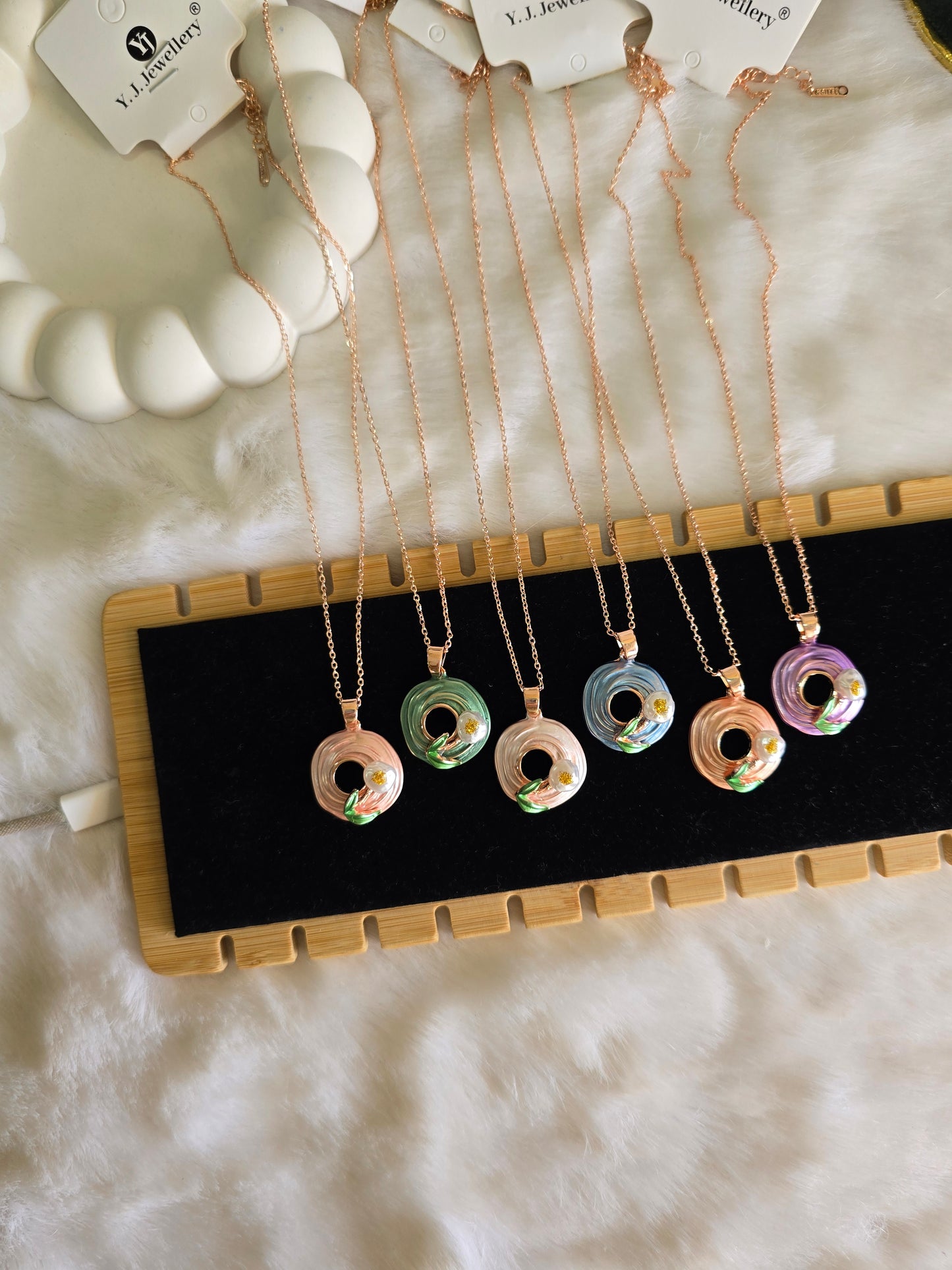 Enamel ring anti tarnish chains