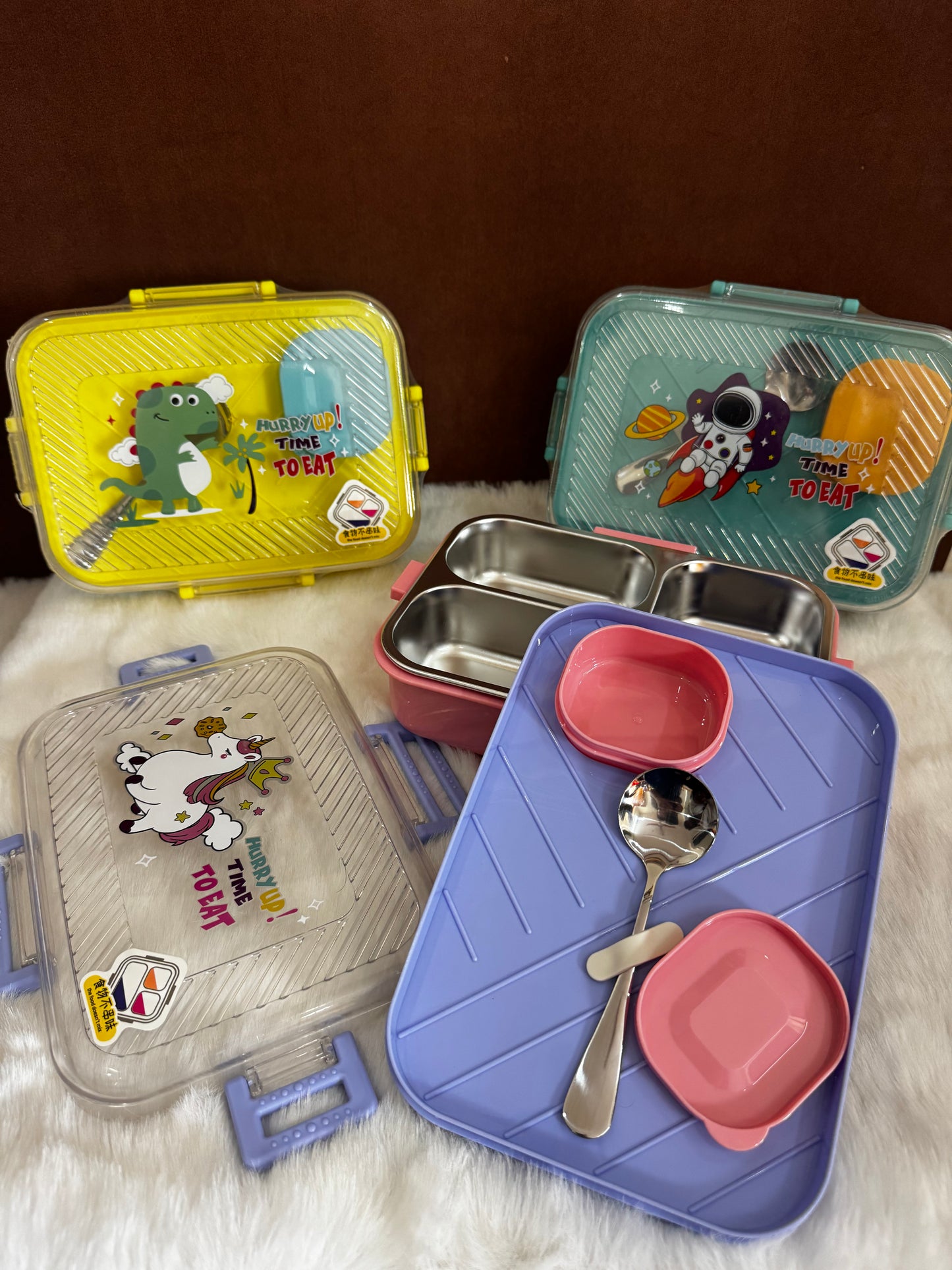 4 grid stainless steel lunch box