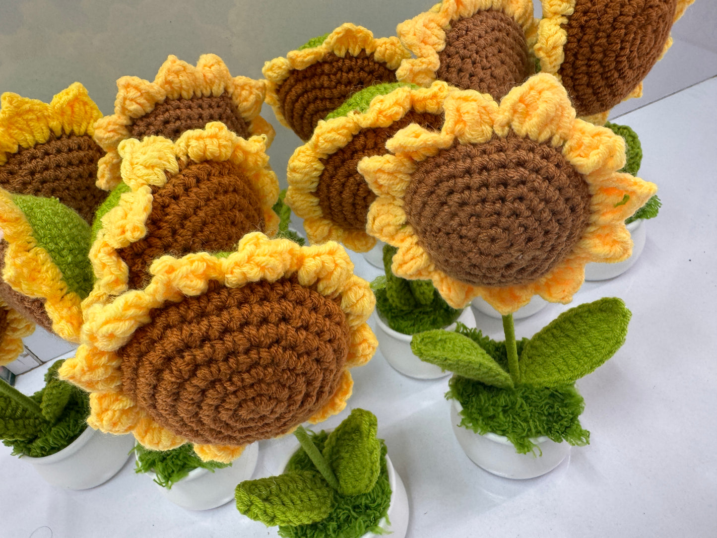 Sunflower crochet plant