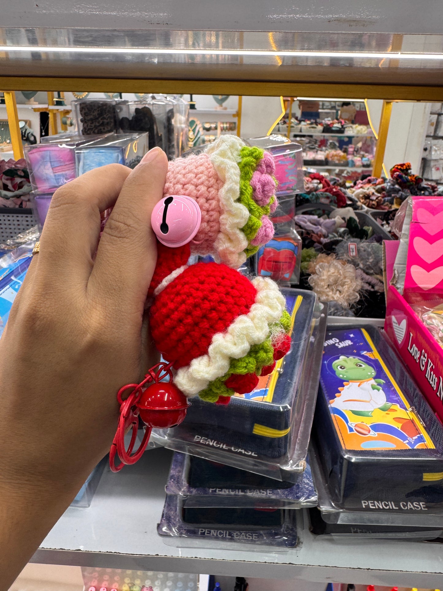 Mini boquet crochet keychain
