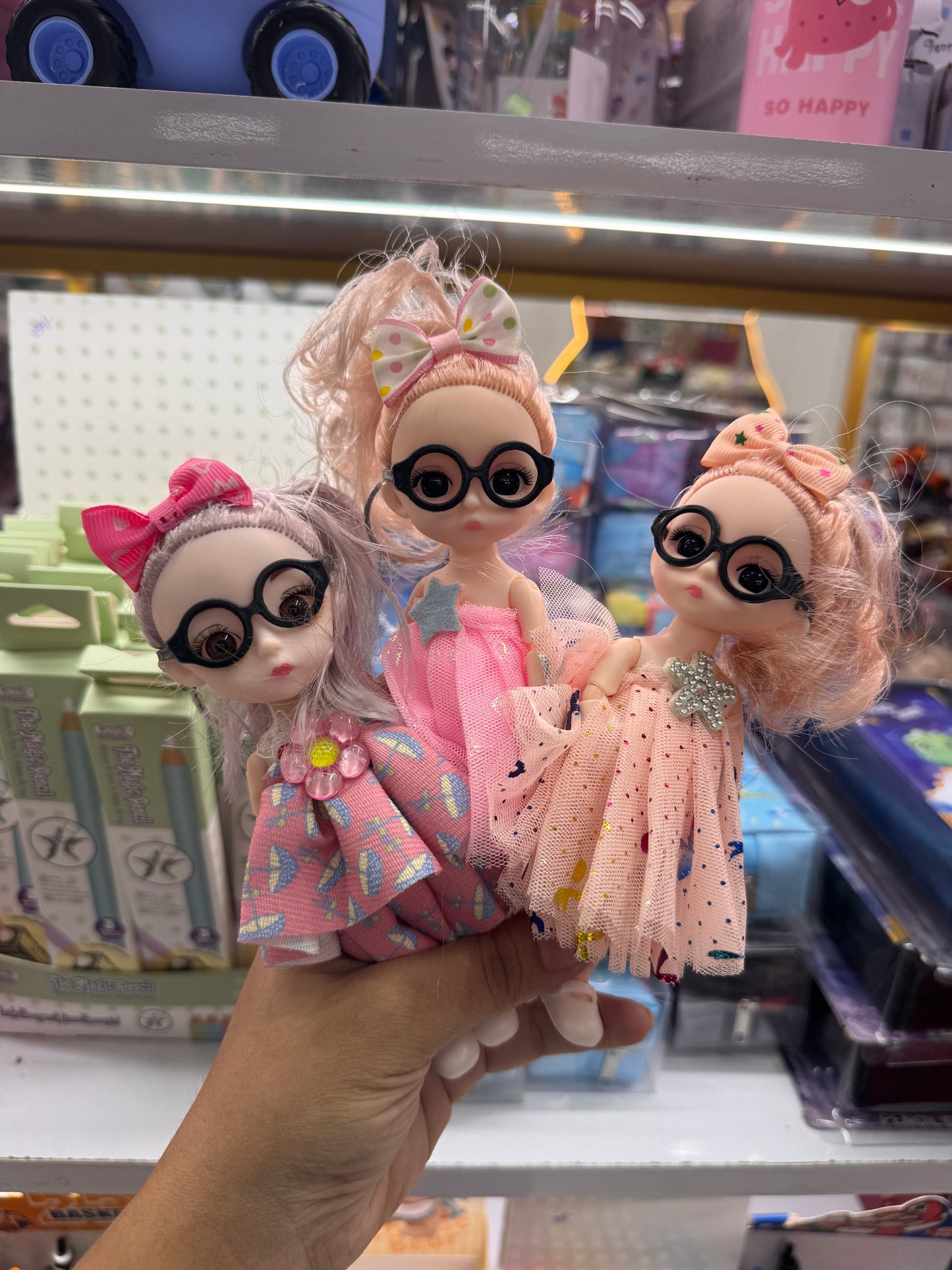 Specs doll movable keychains