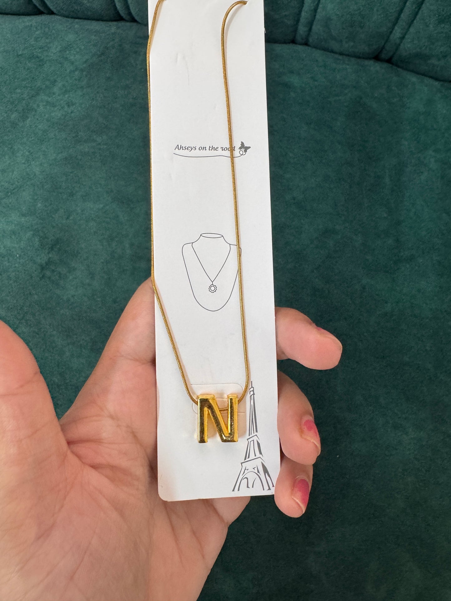 Letter anti tarnish chain
