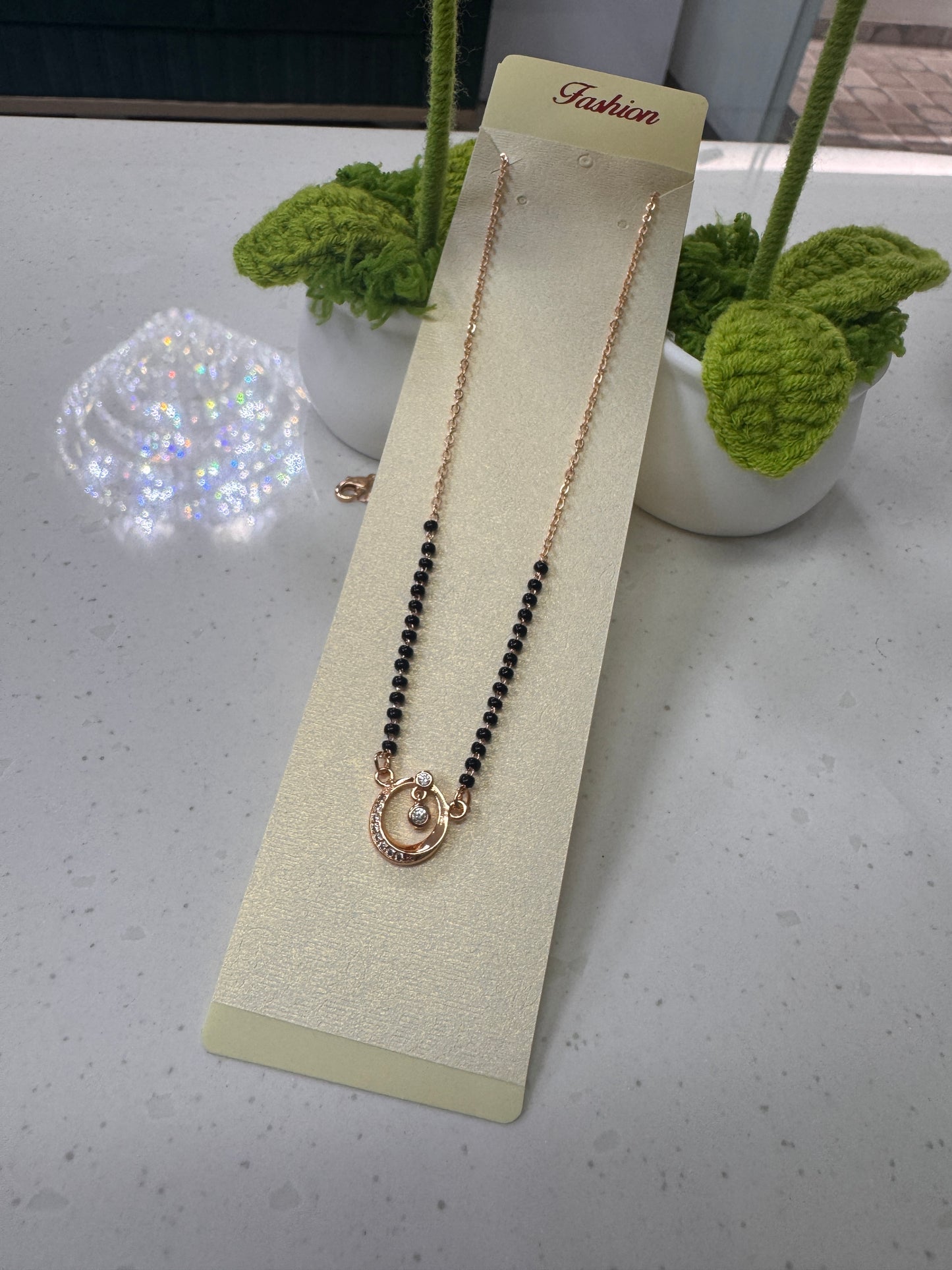 Oval drop mangalasutra