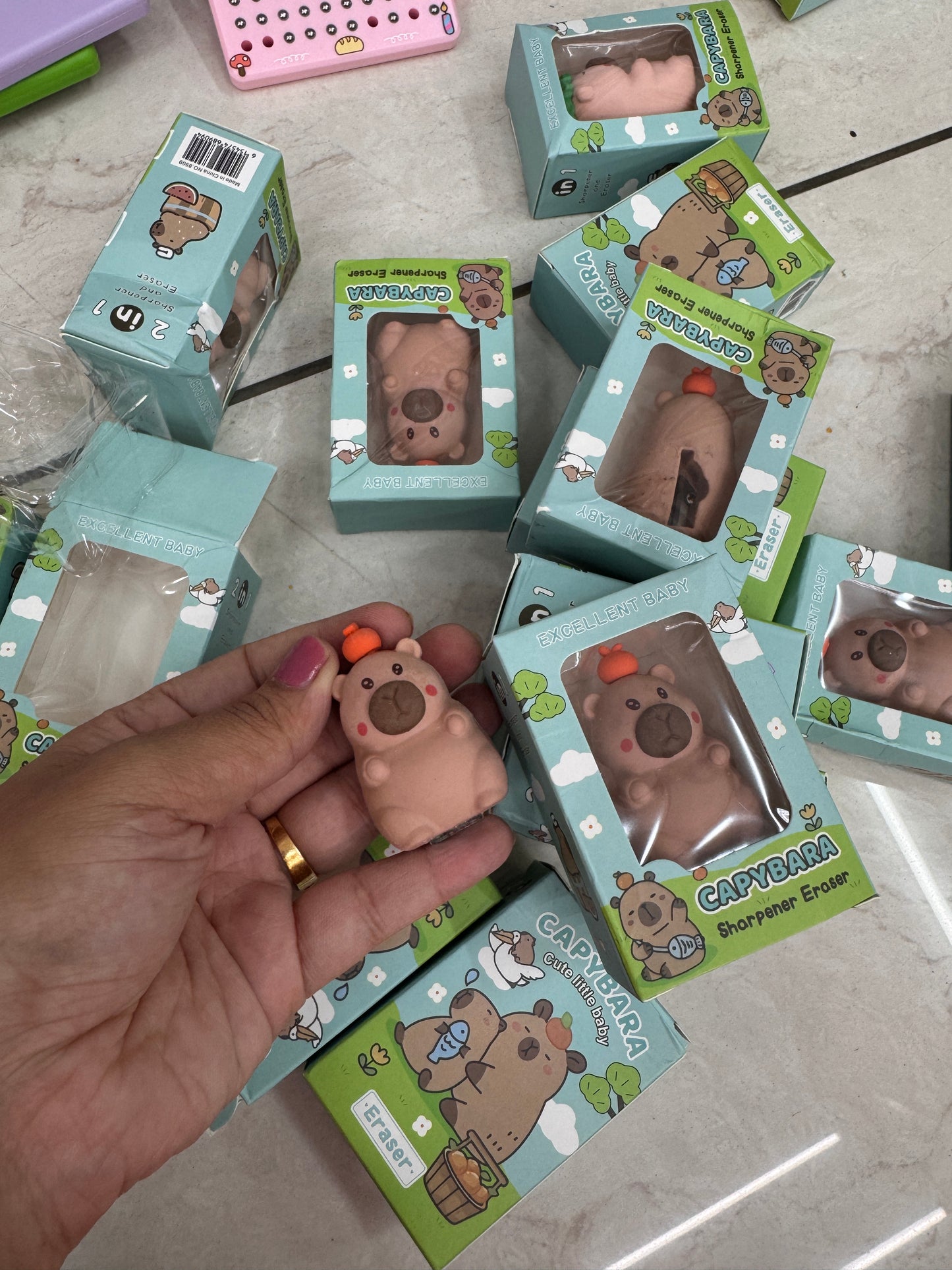 Capabara sharpener eraser