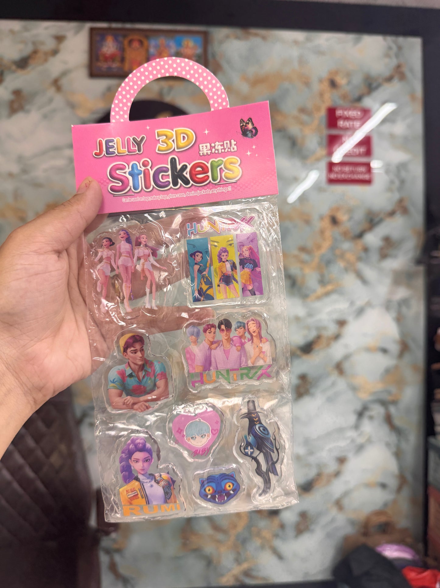 Huntrix jelly stickers