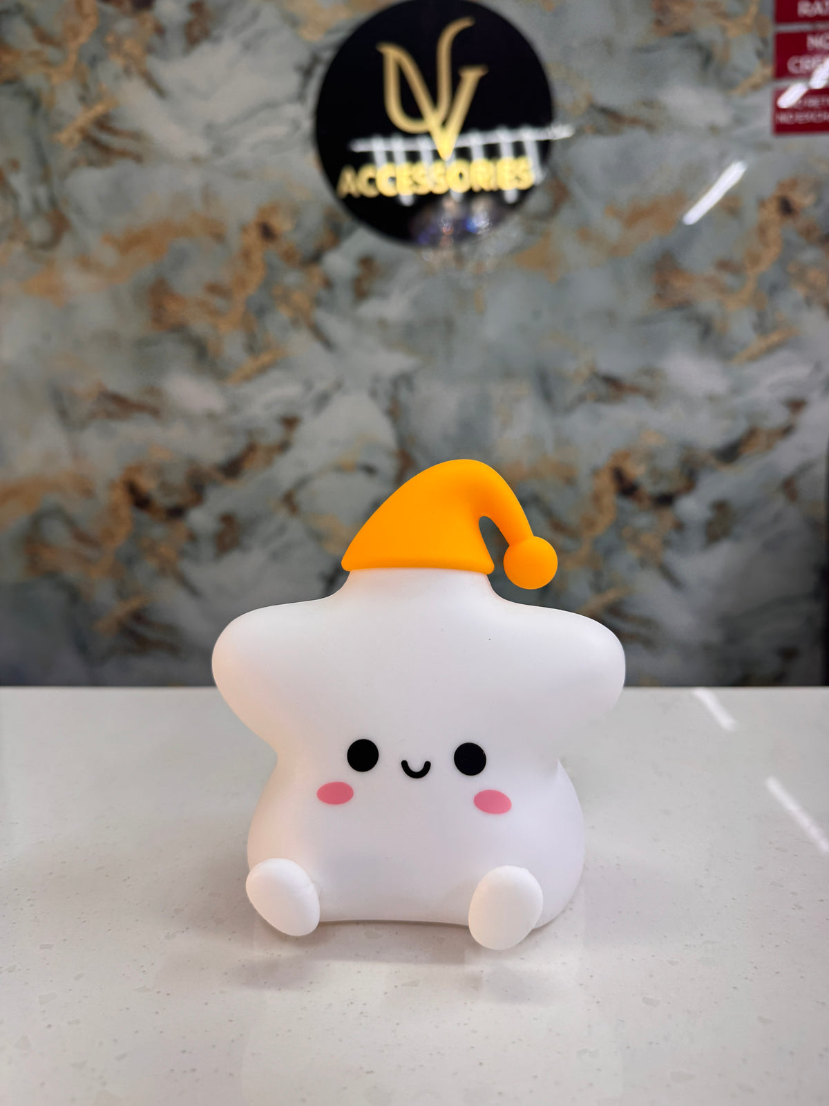 Cute silicone star night lamp