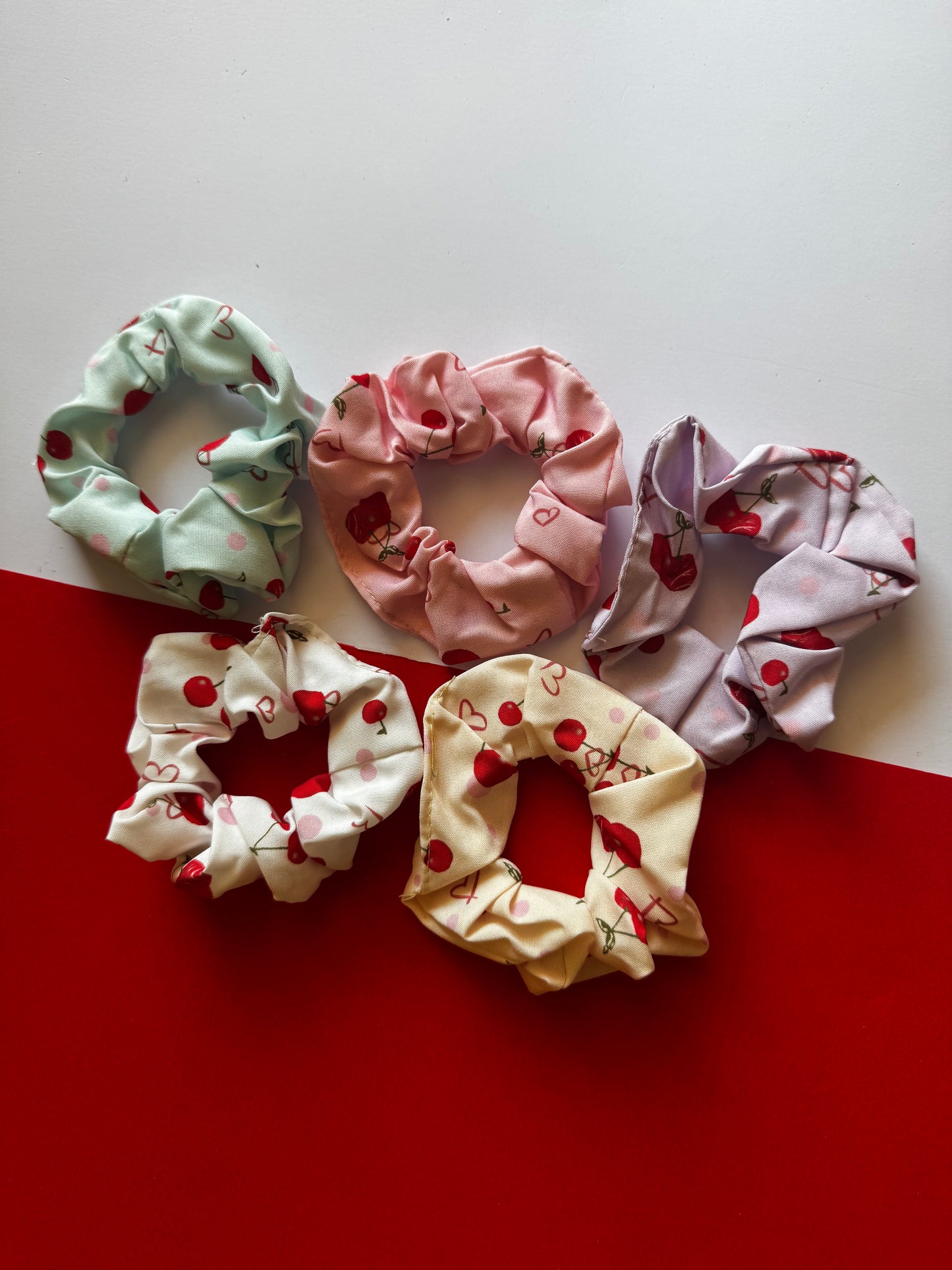 Cherry scrunchies