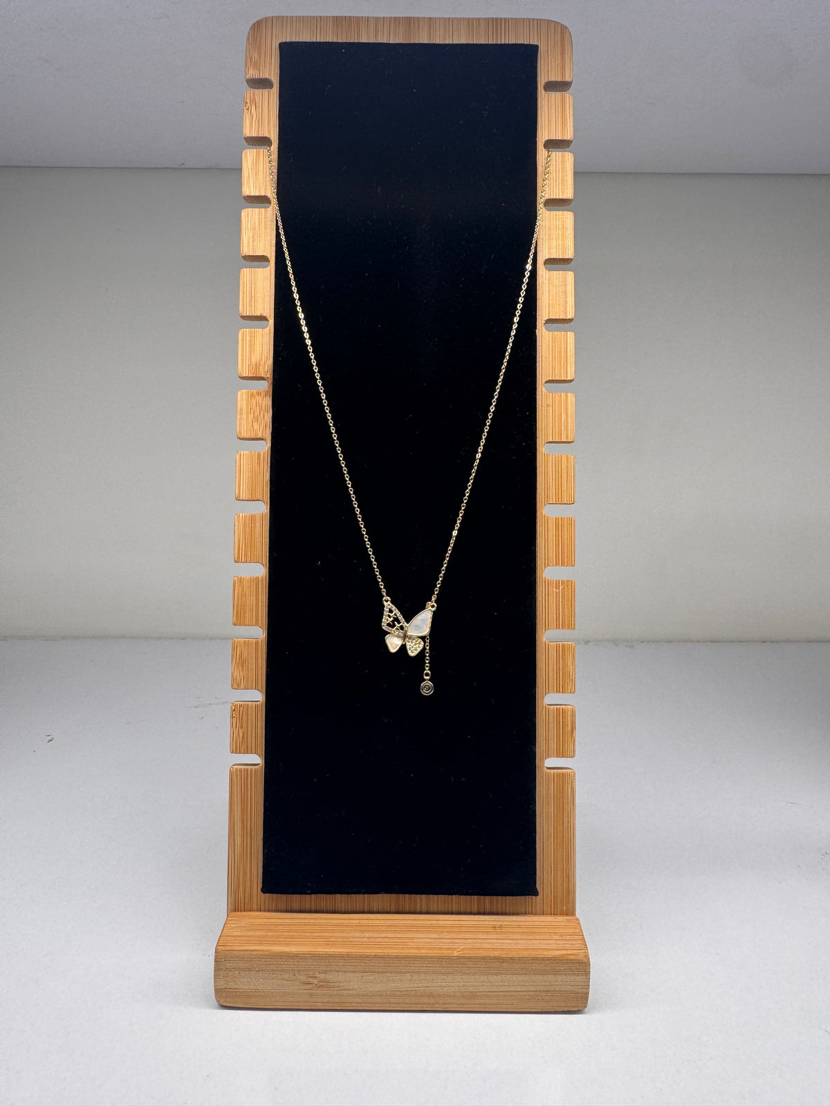 Butterfly tassel pendant necklace