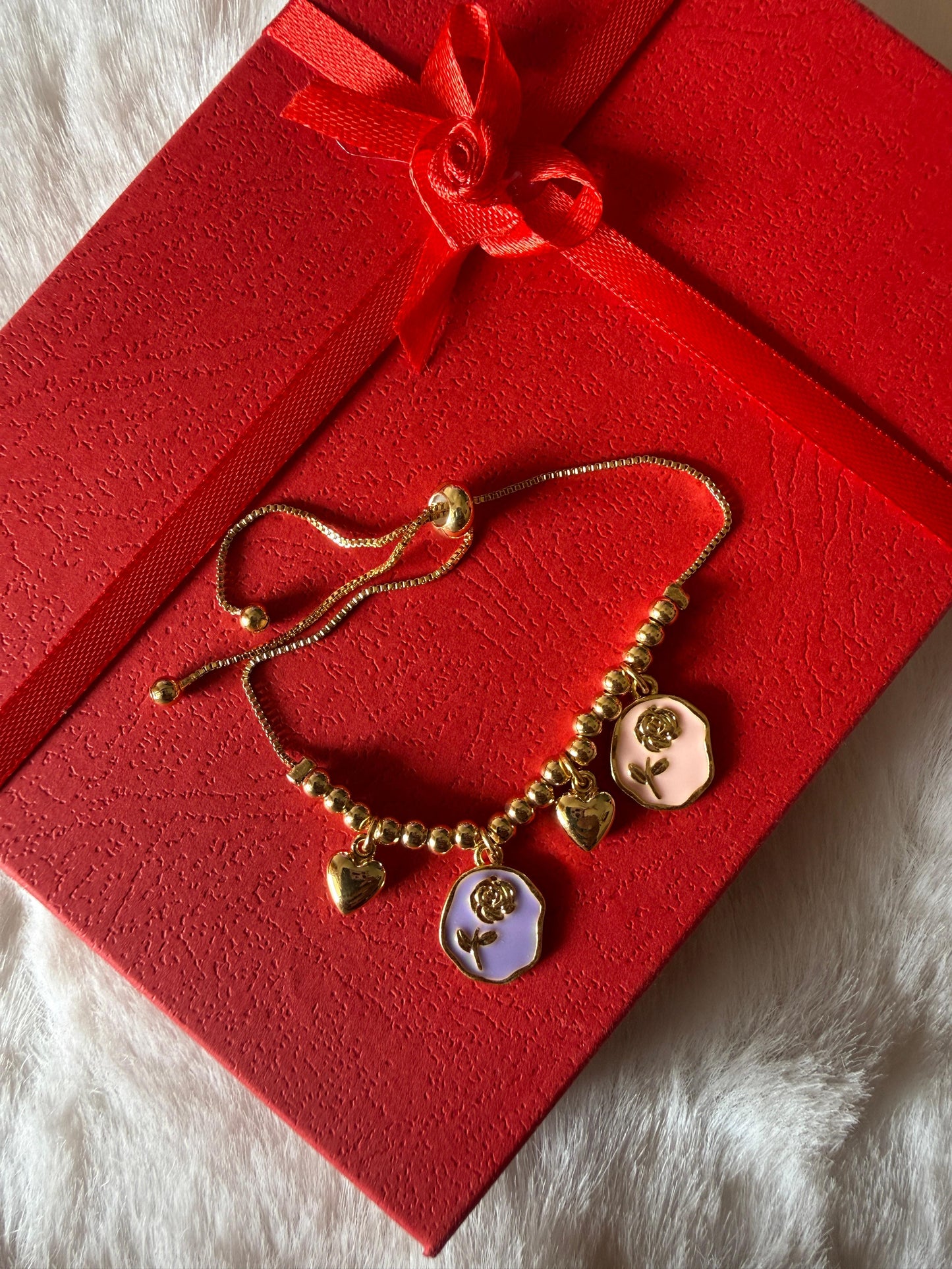 Charm beads bracelet