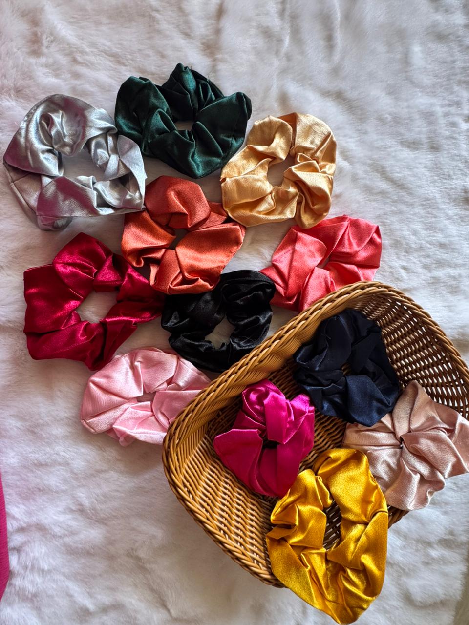 Satin scrunchies