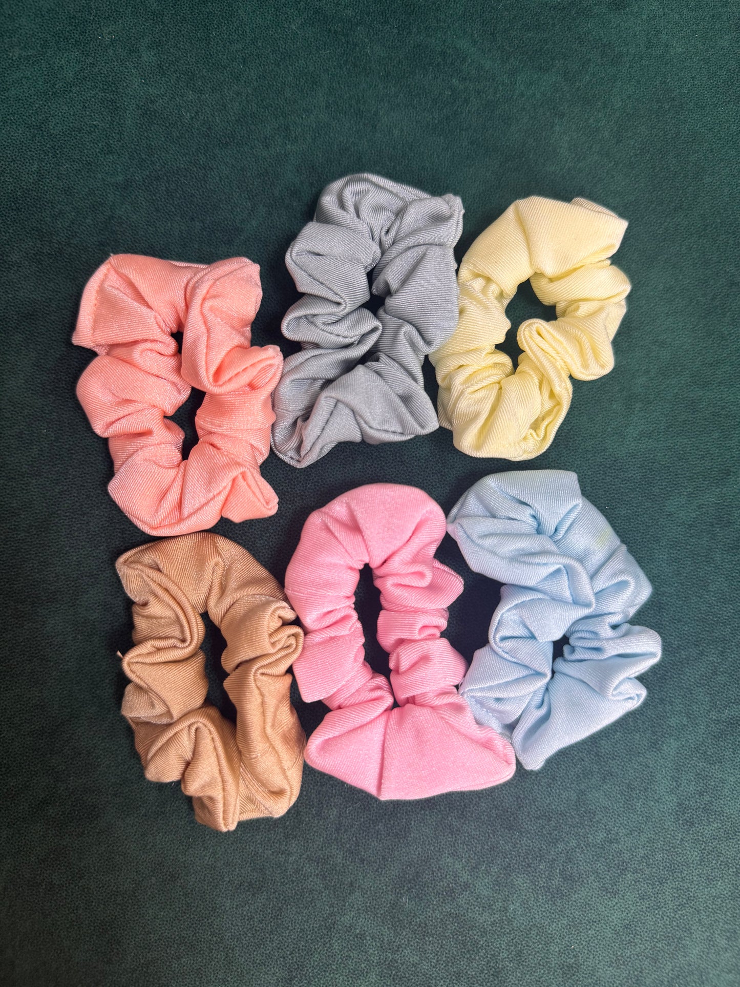 Cotton scrunchies pastel set of 6