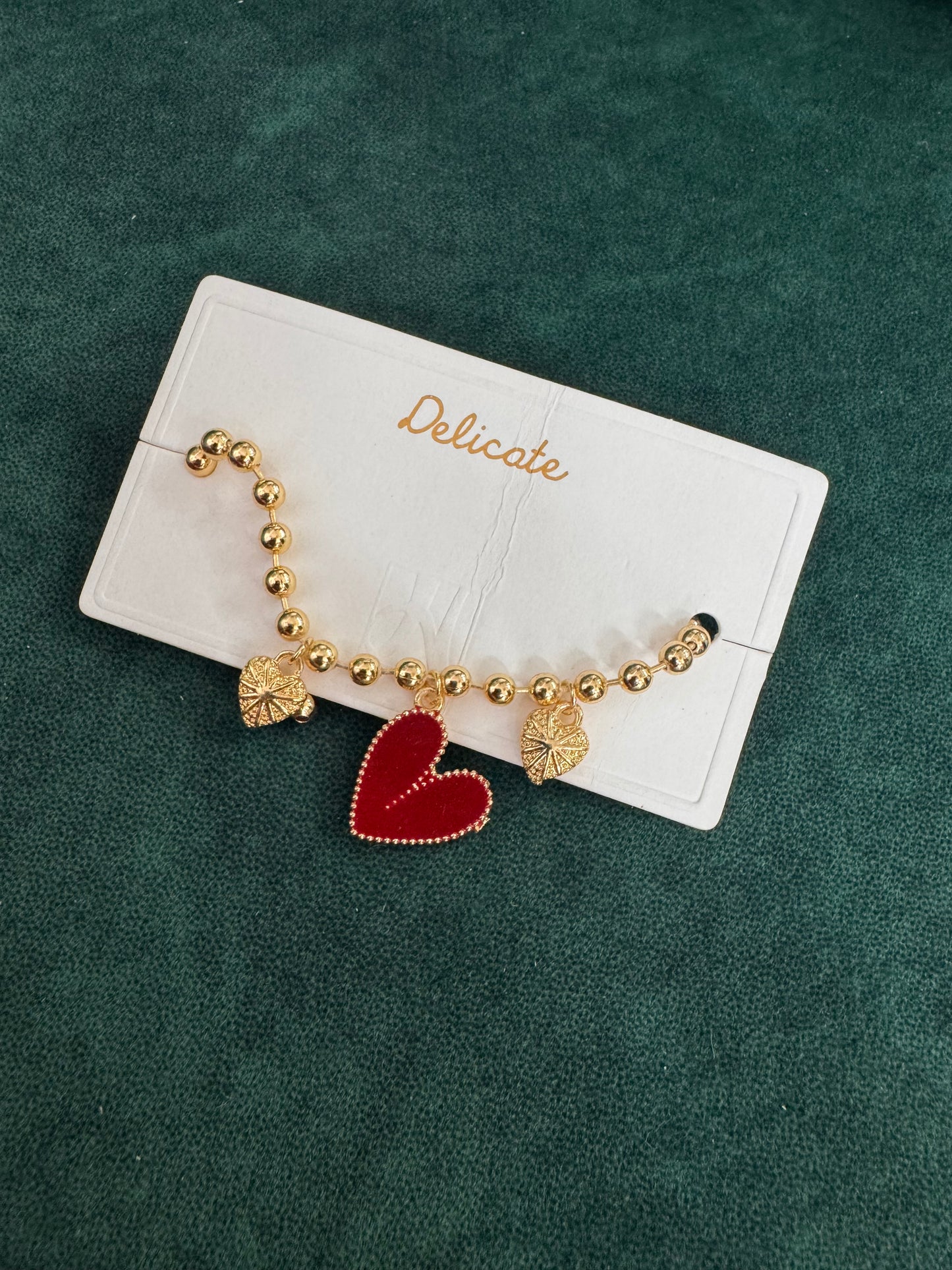 Heart charms adjustable bracelets