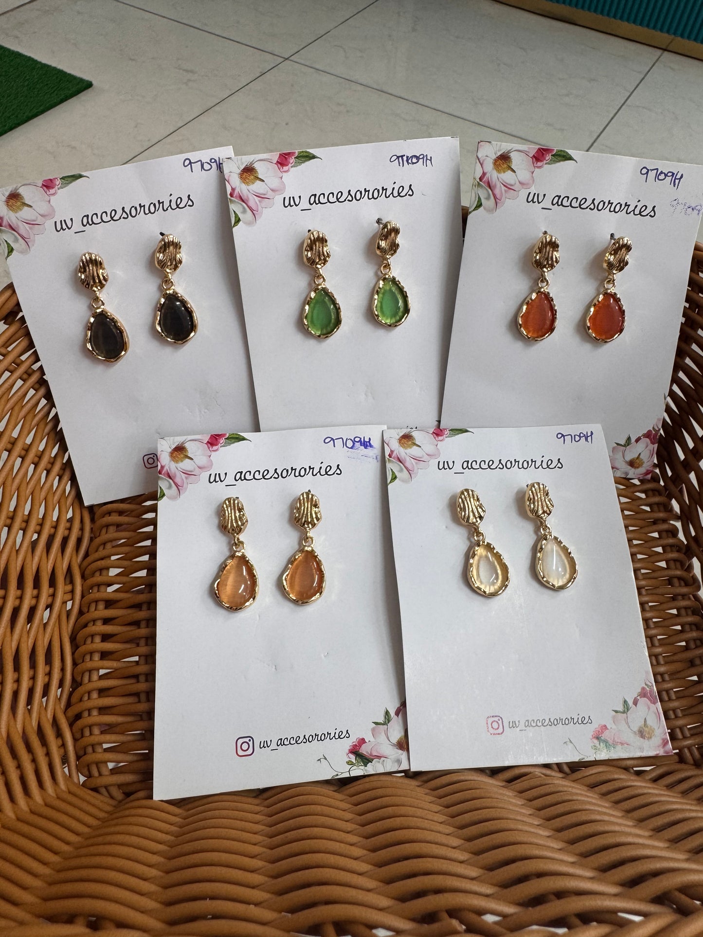 Glass earrings