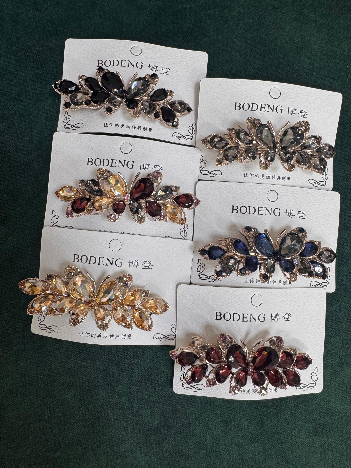 Butterfly barrette clips