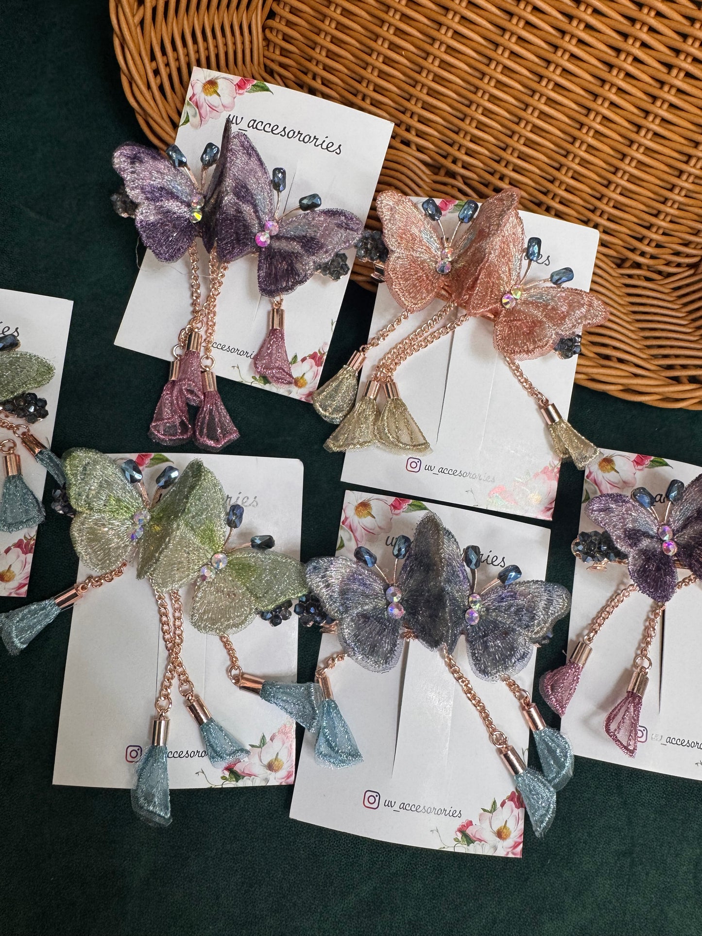 Butterfly barette clips