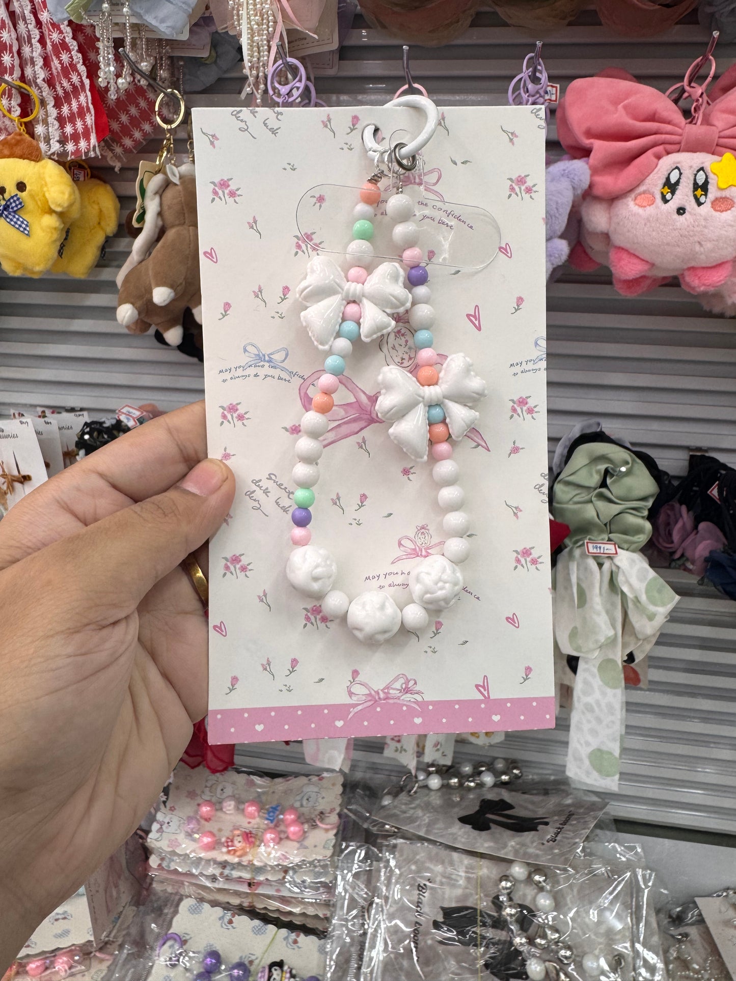 Bow beads phone charms