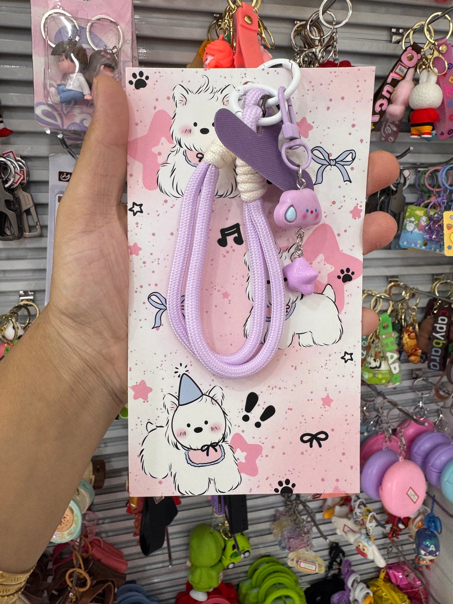 Cloud thread phone charms