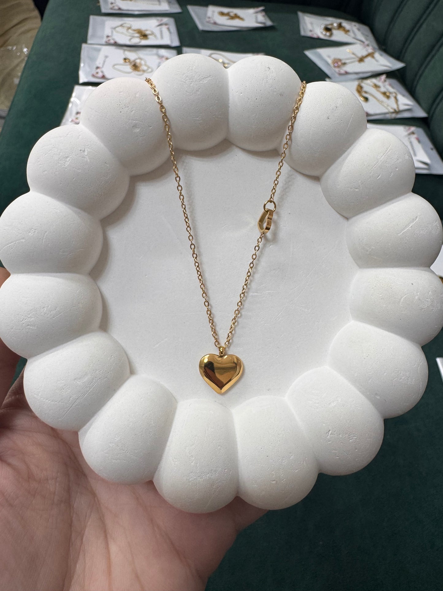 Heart links anti tarnish chain