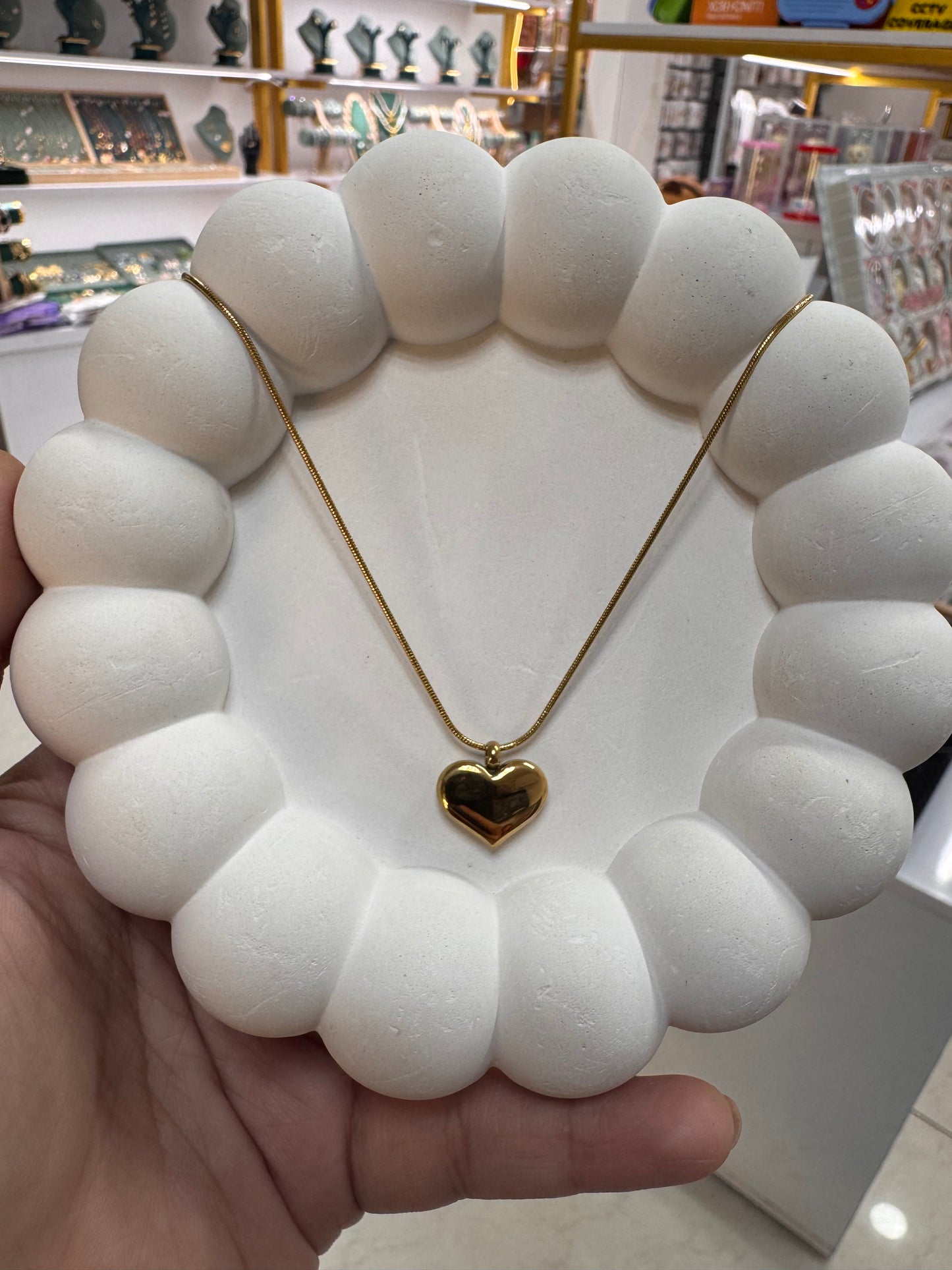 Heart anti tarnish chain