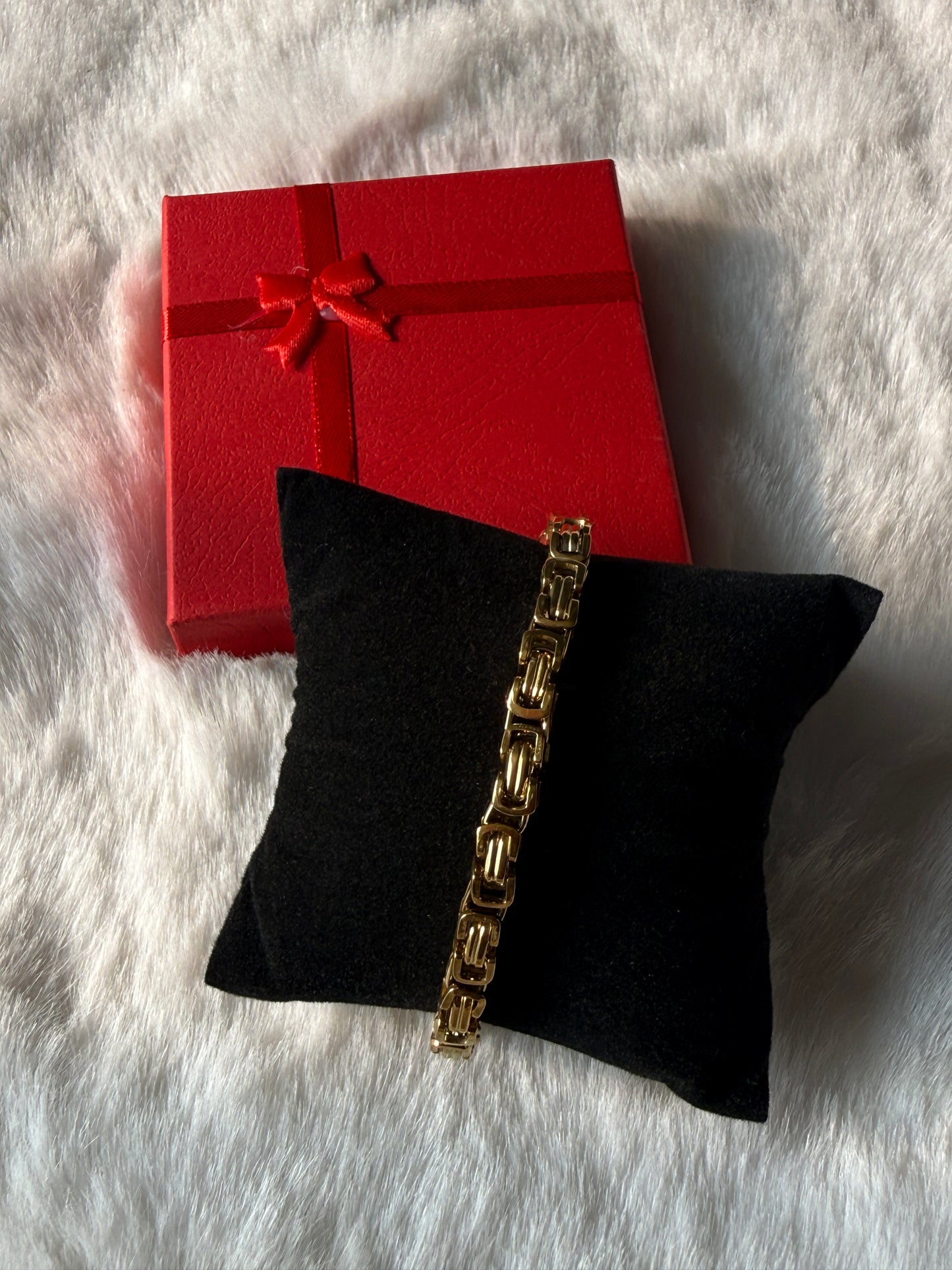 Gold links men bracelet anti tarnish