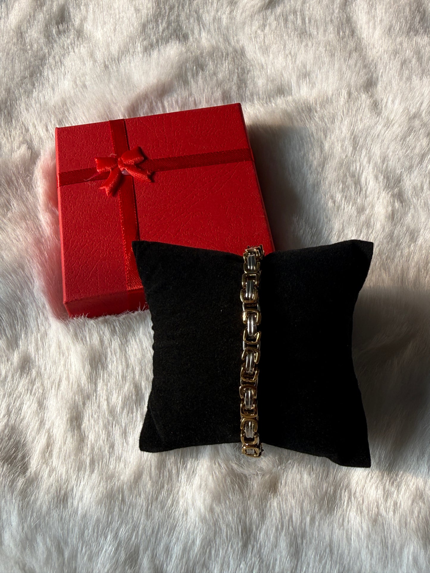 Multi shade links men bracelet