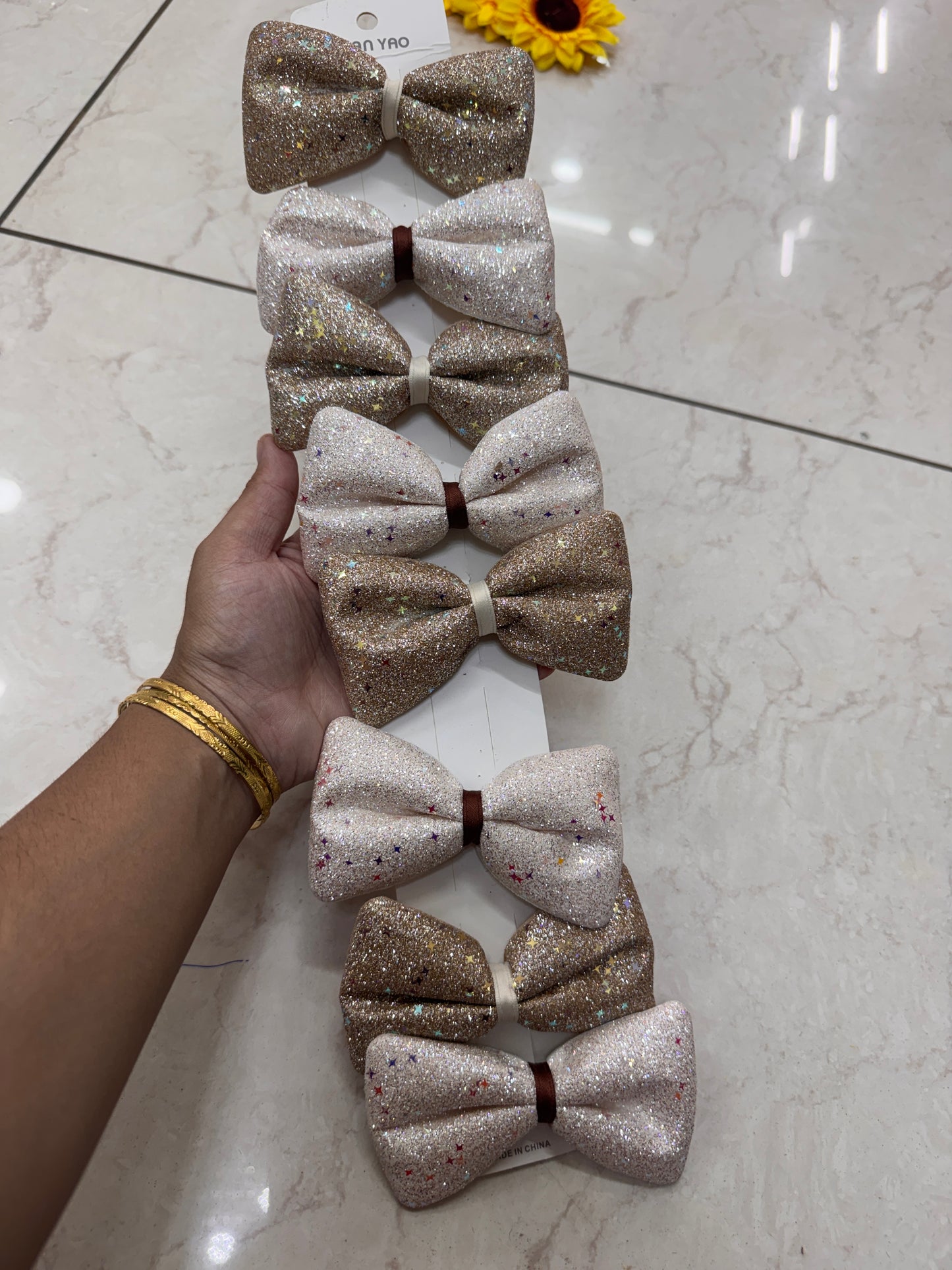 Shimmer bow clips jumbo