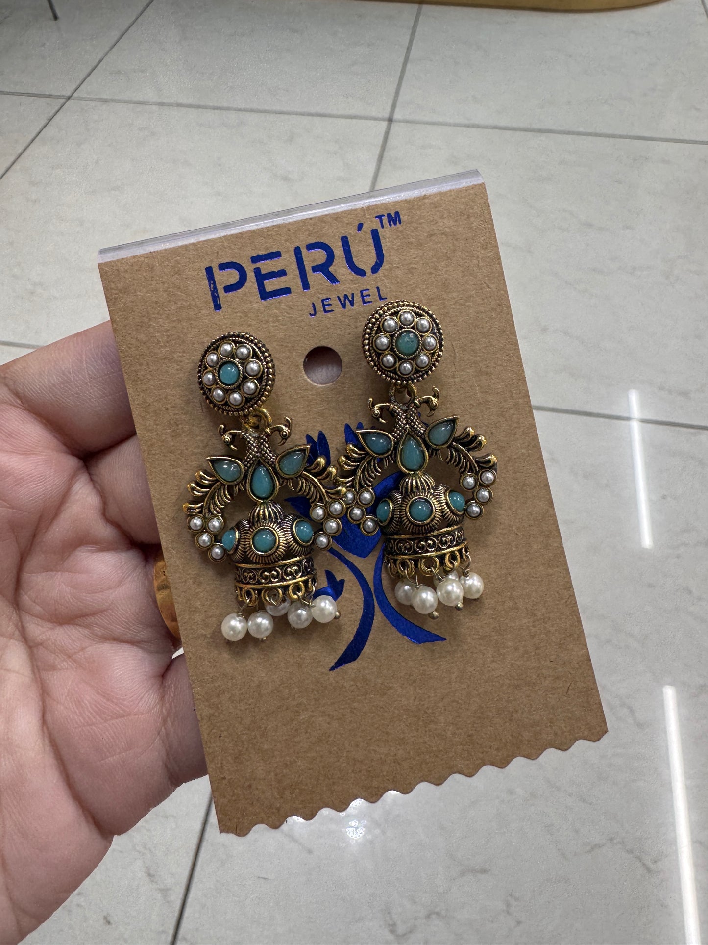 Peacock jhumkas