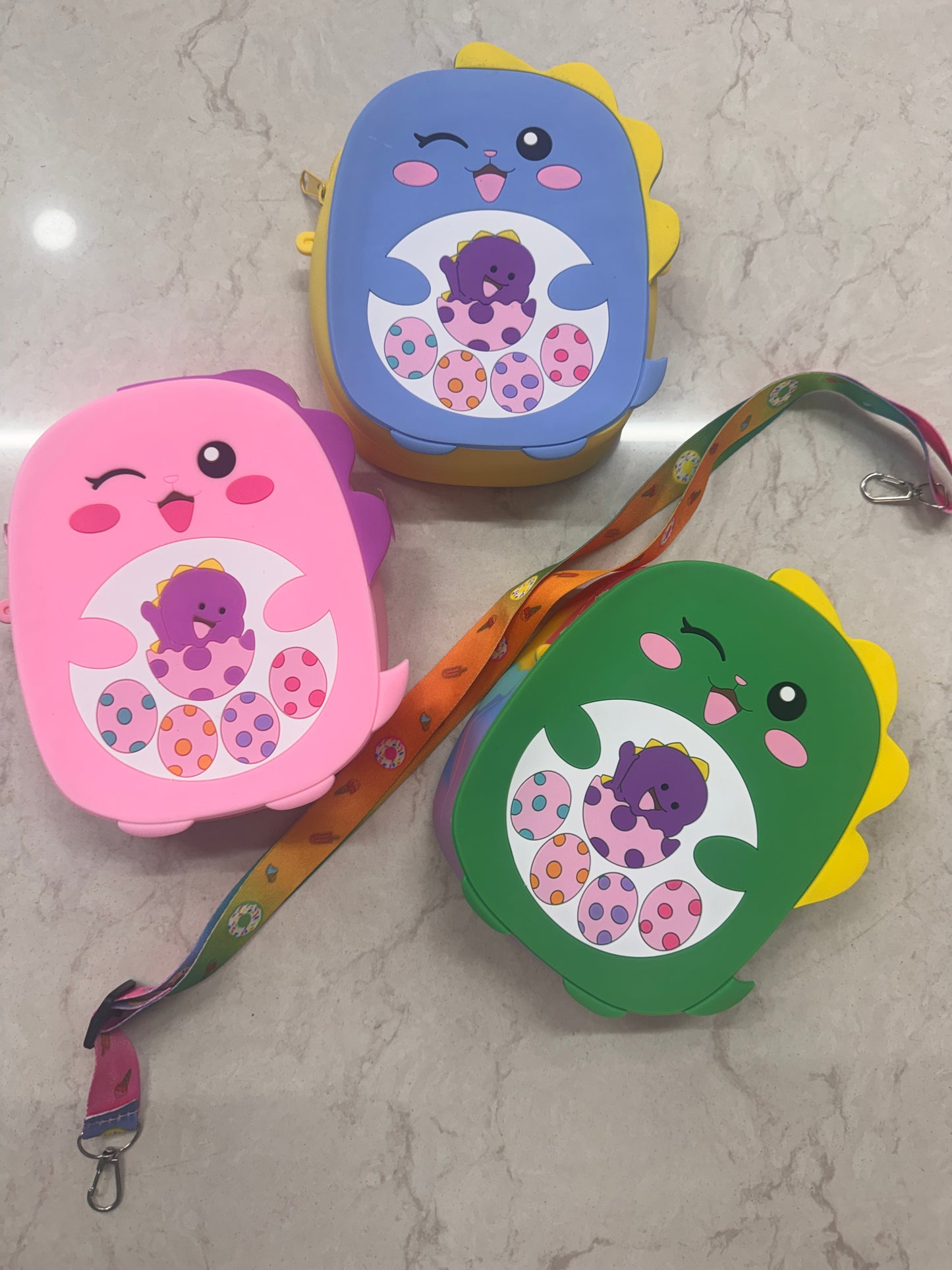 Silicon dino kids bags