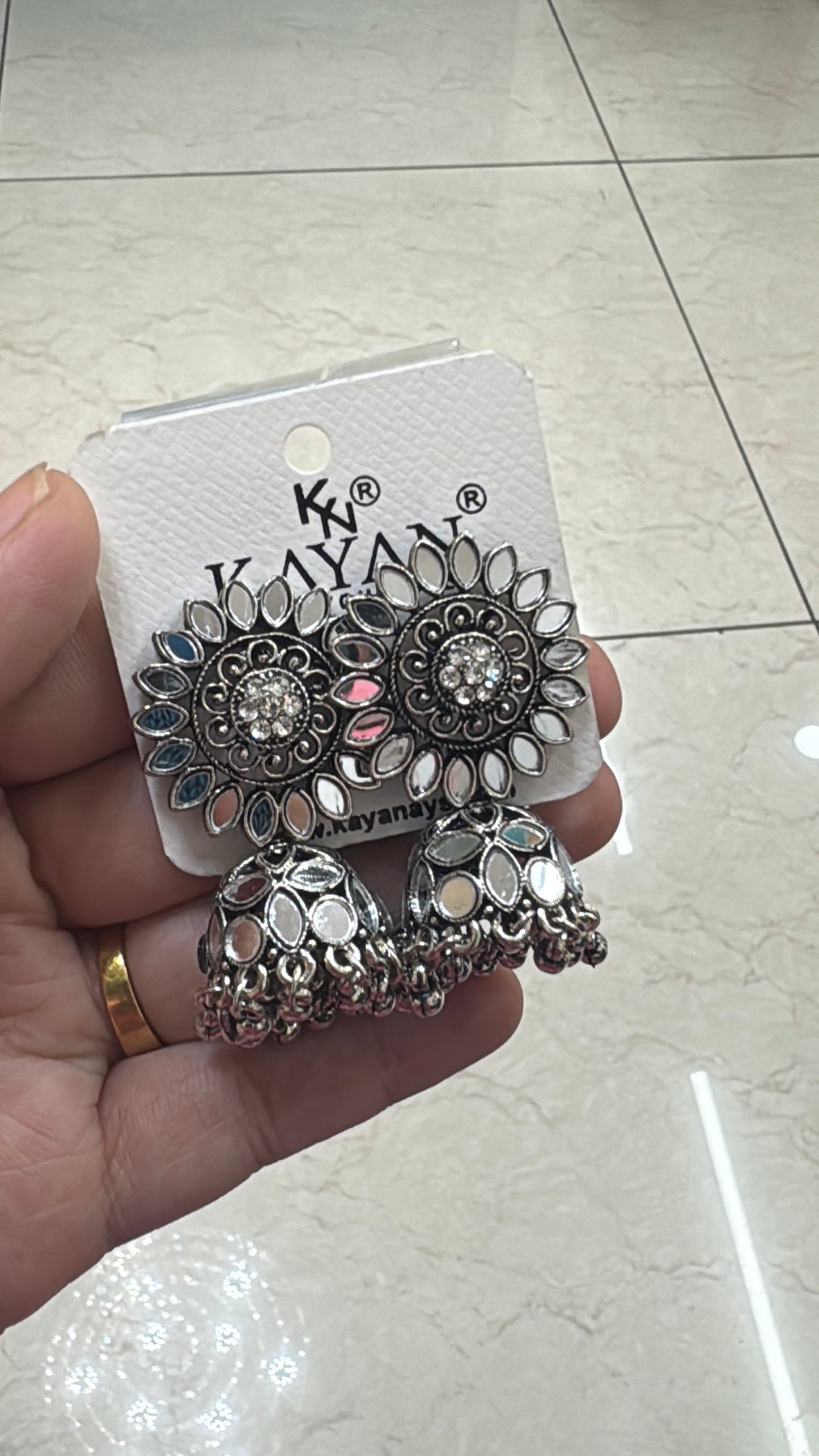 Mirror jhumkas