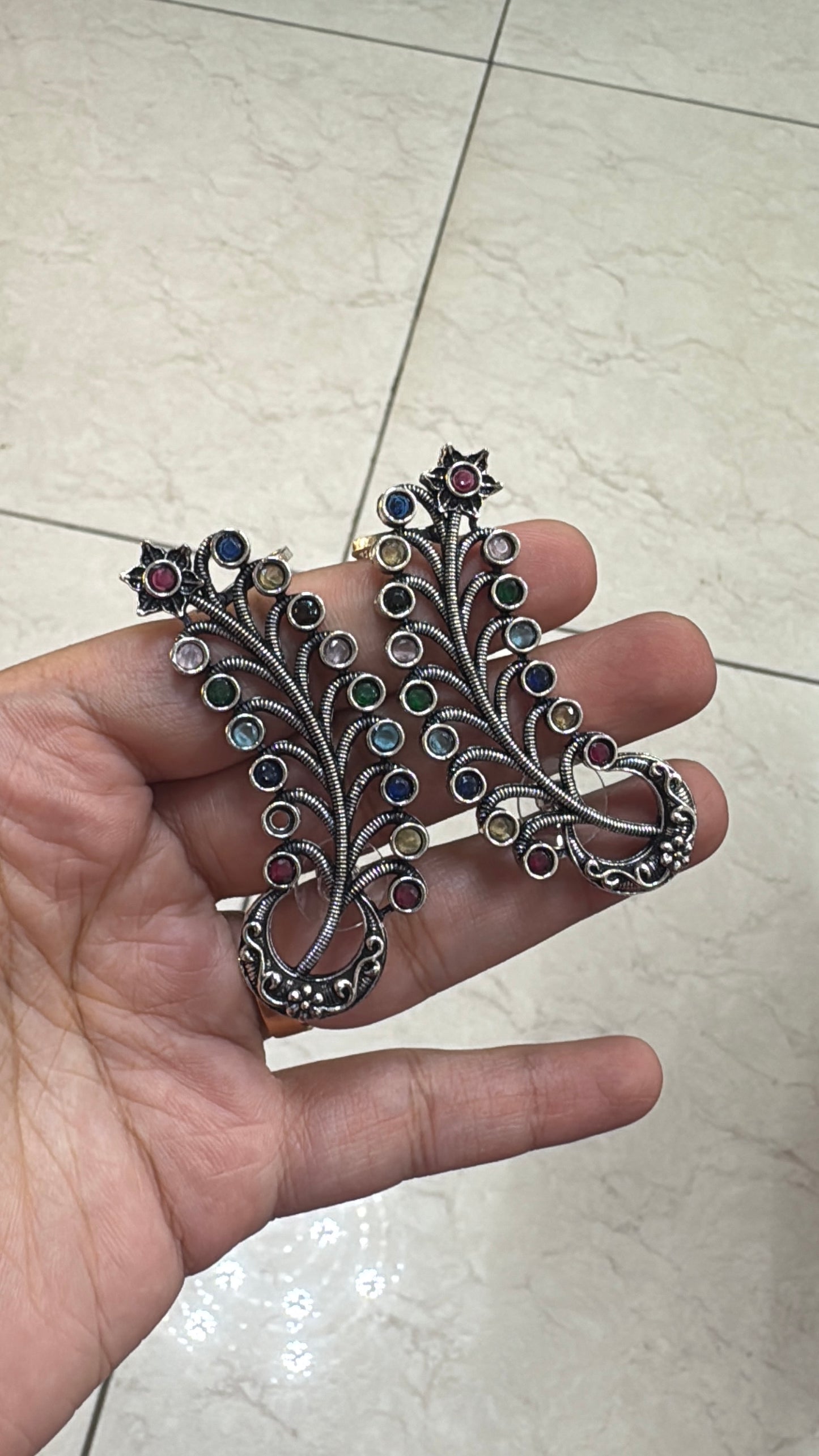 Kundan ear cuffs