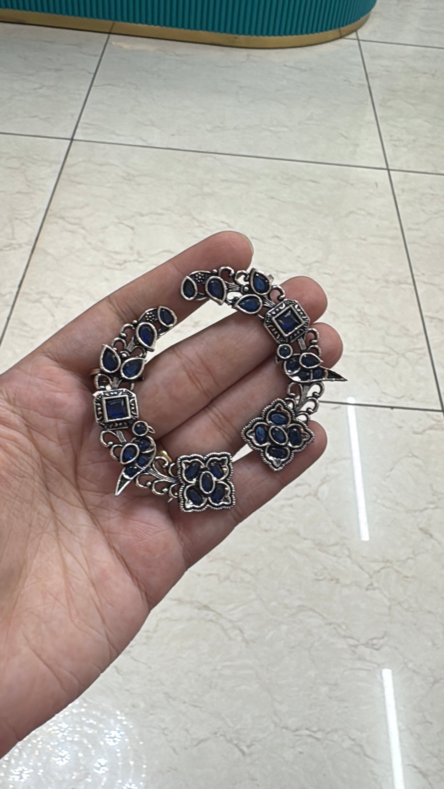 Parrot kundan earcuffs