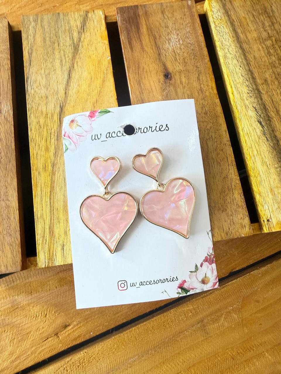 Jade heart earrings