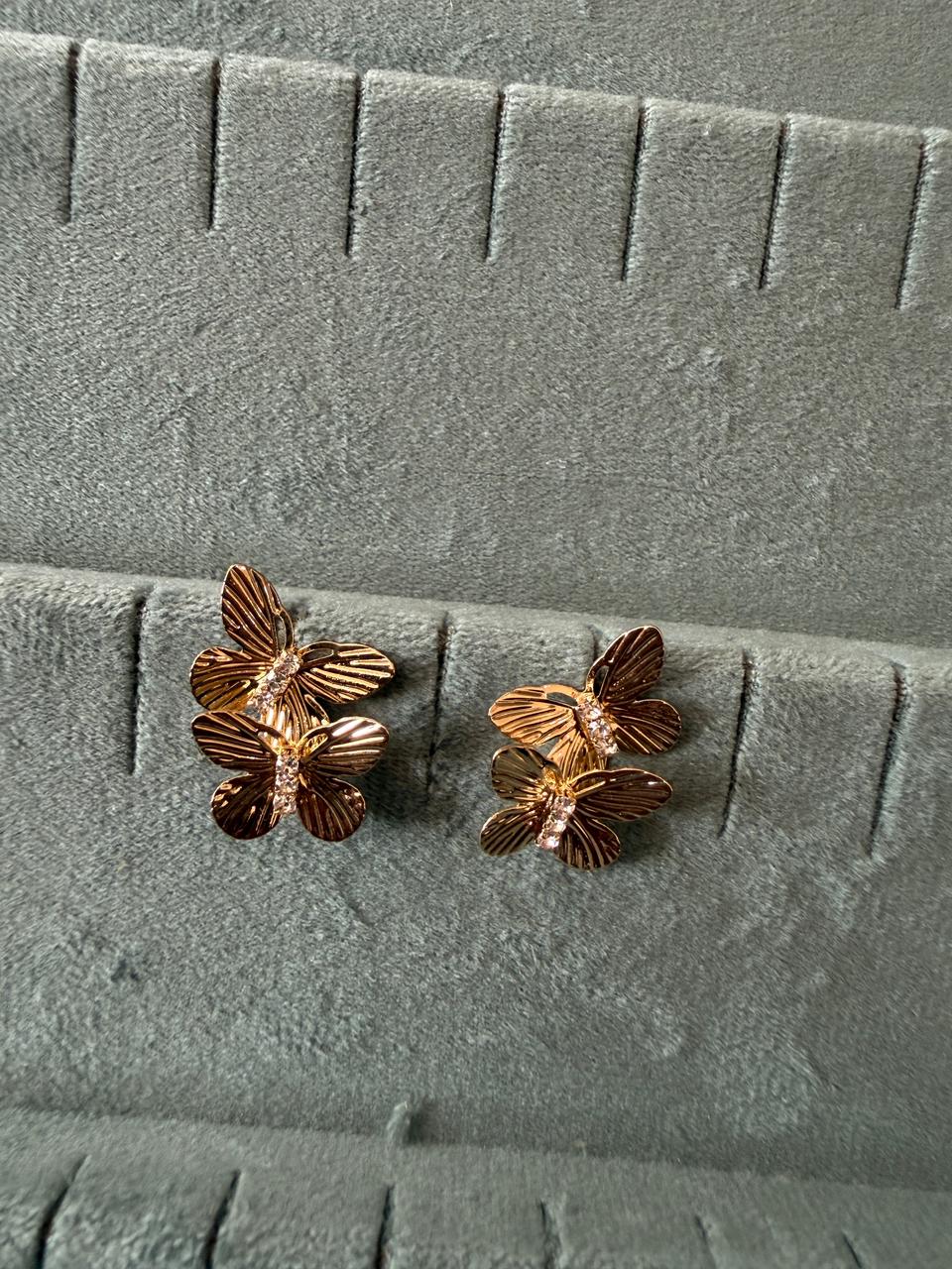 Double butterfly earstuds
