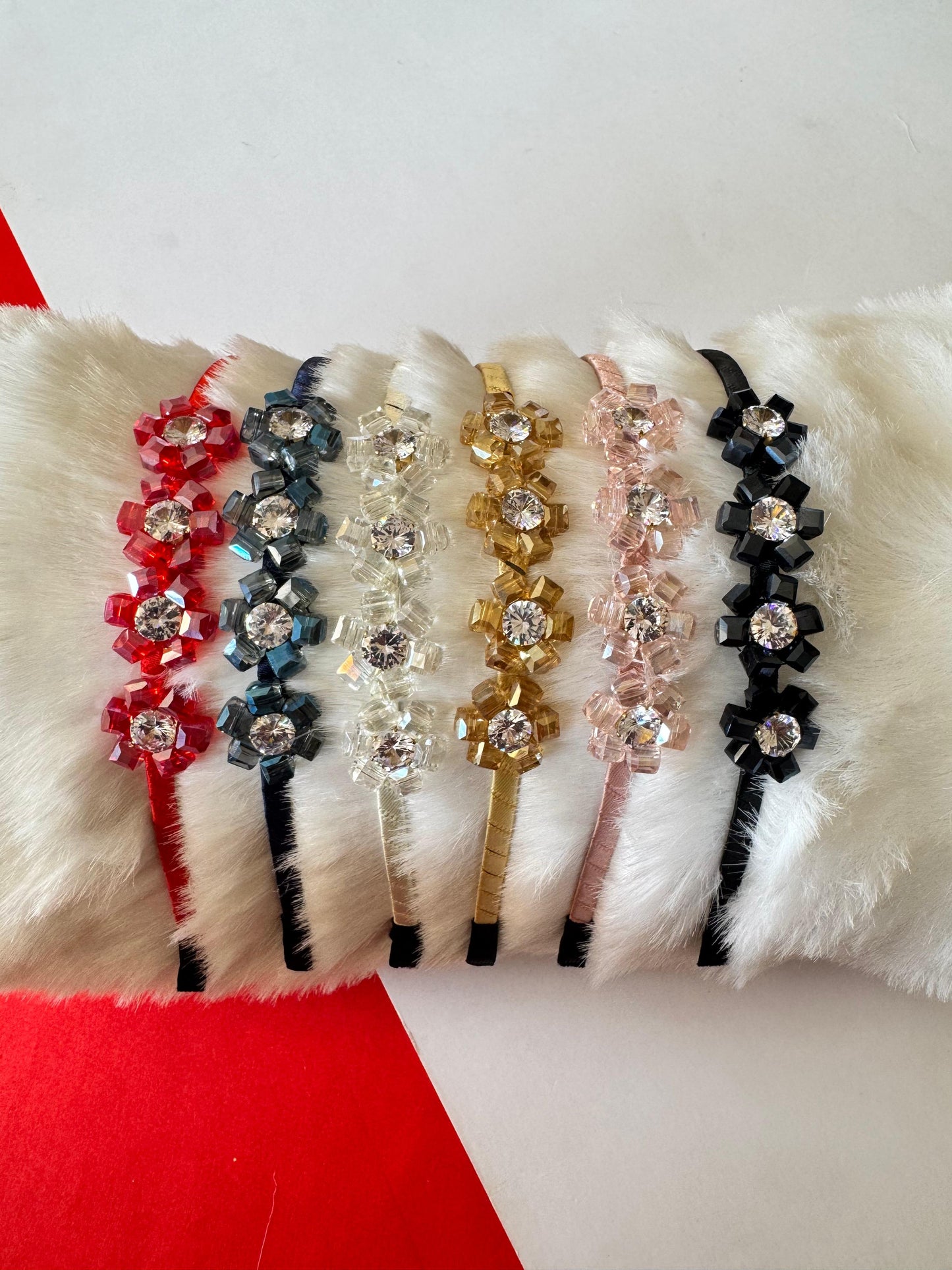 Crystal flower headband