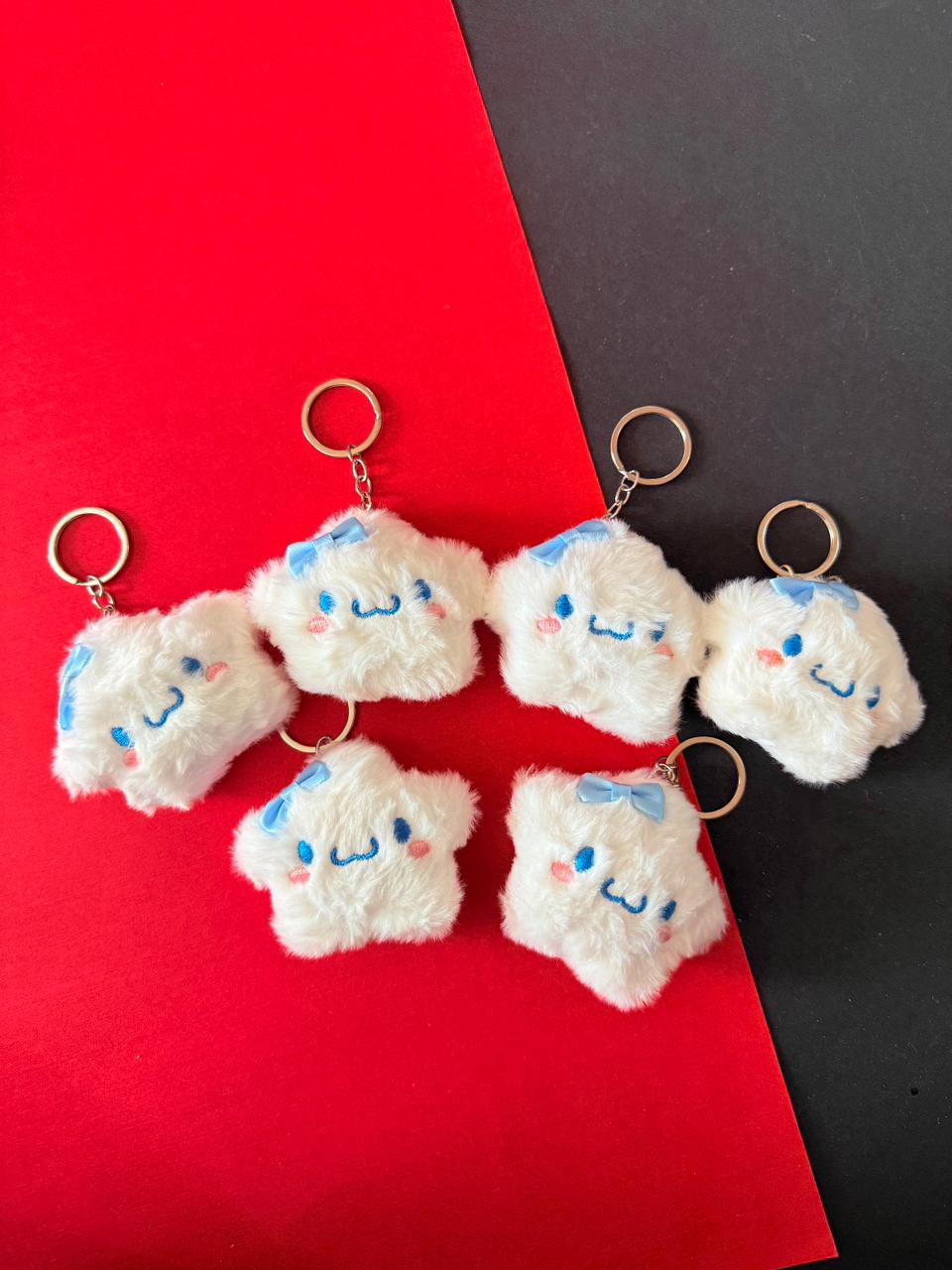 Star fur keychain