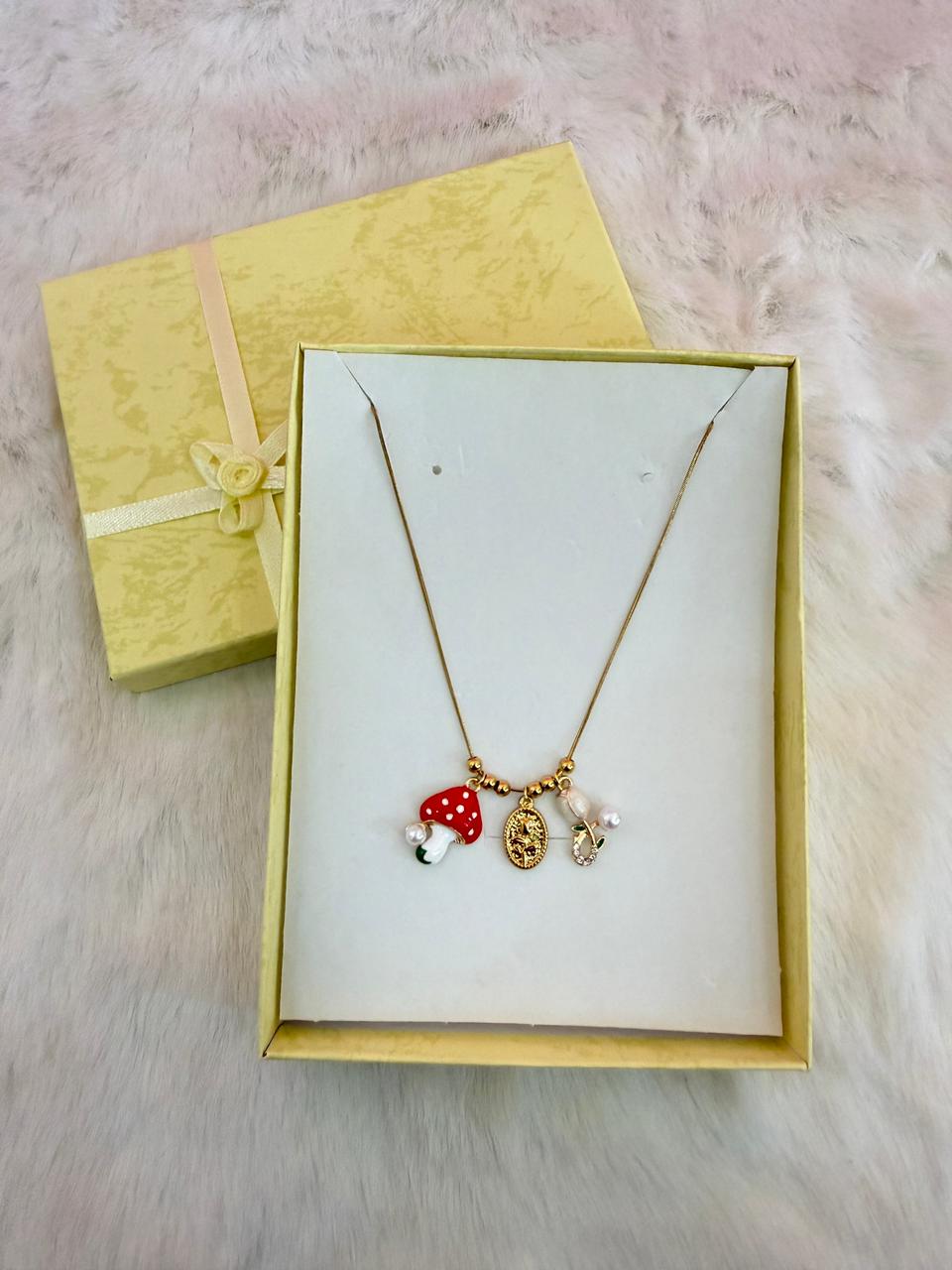 Mushroom charms chain