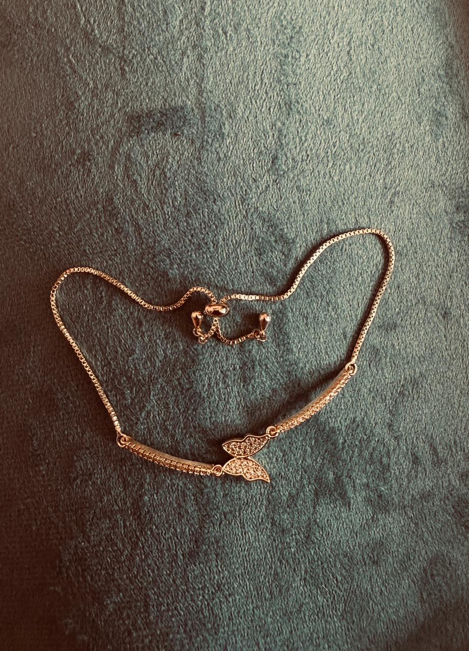 Butterfly stone adjustable bracelet