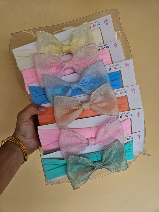 Bow elastic headband