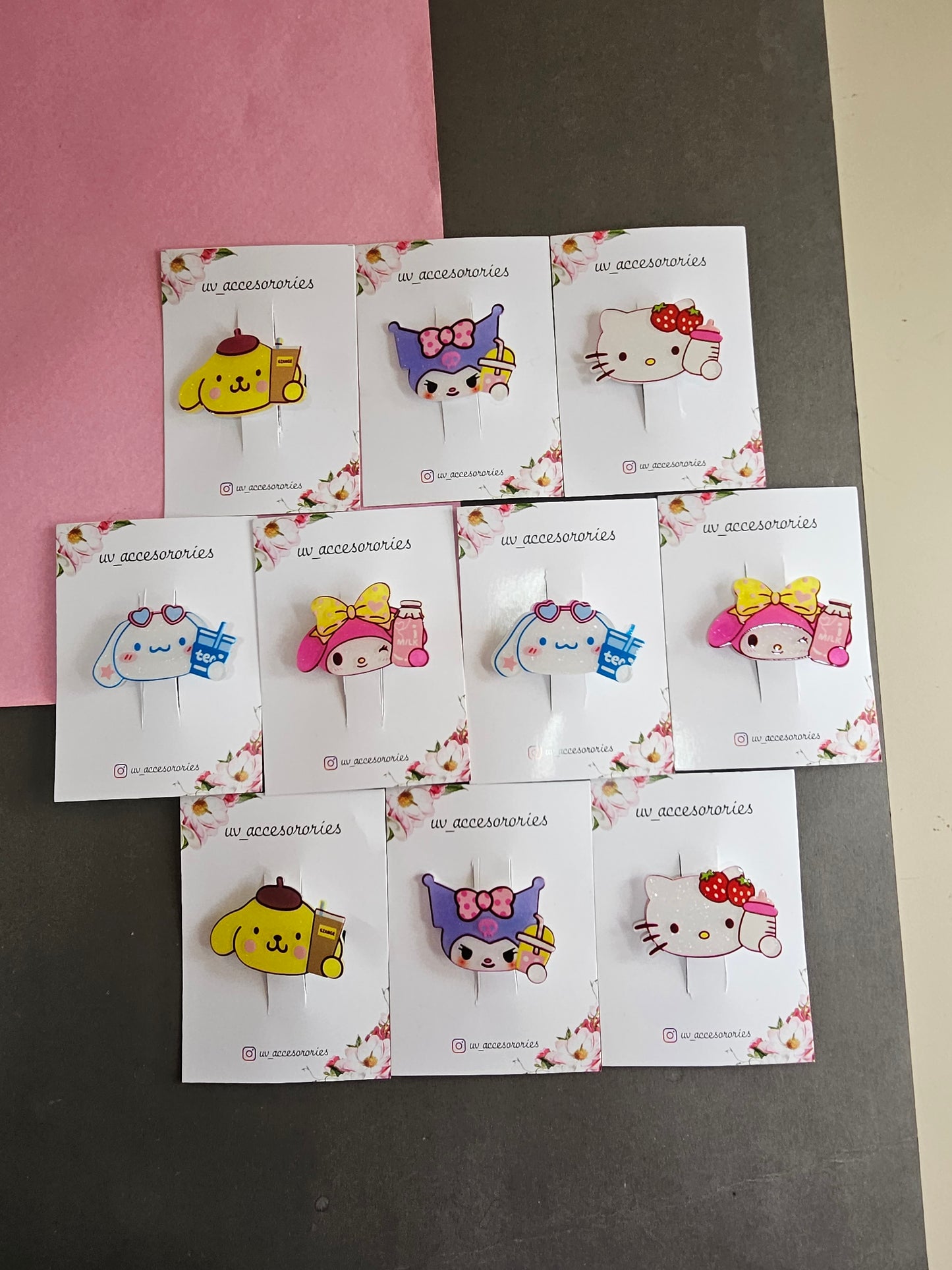 Sanrio gloss clips