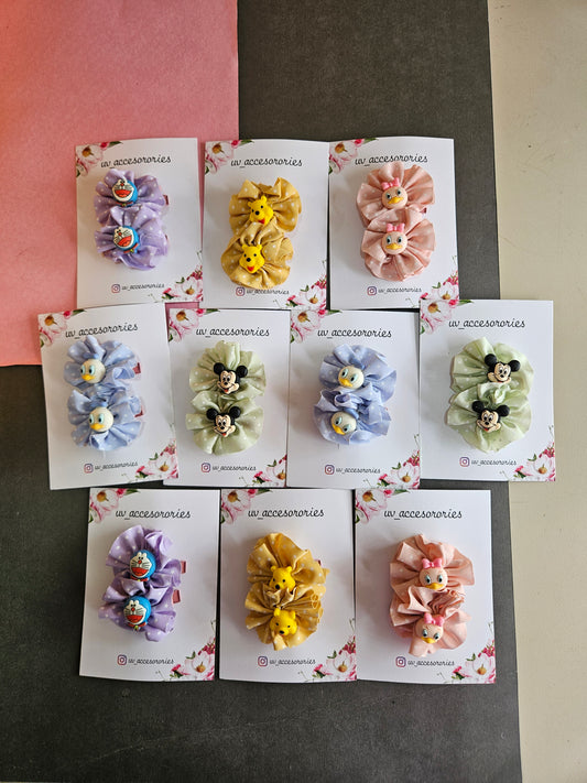 Mickey flower clips