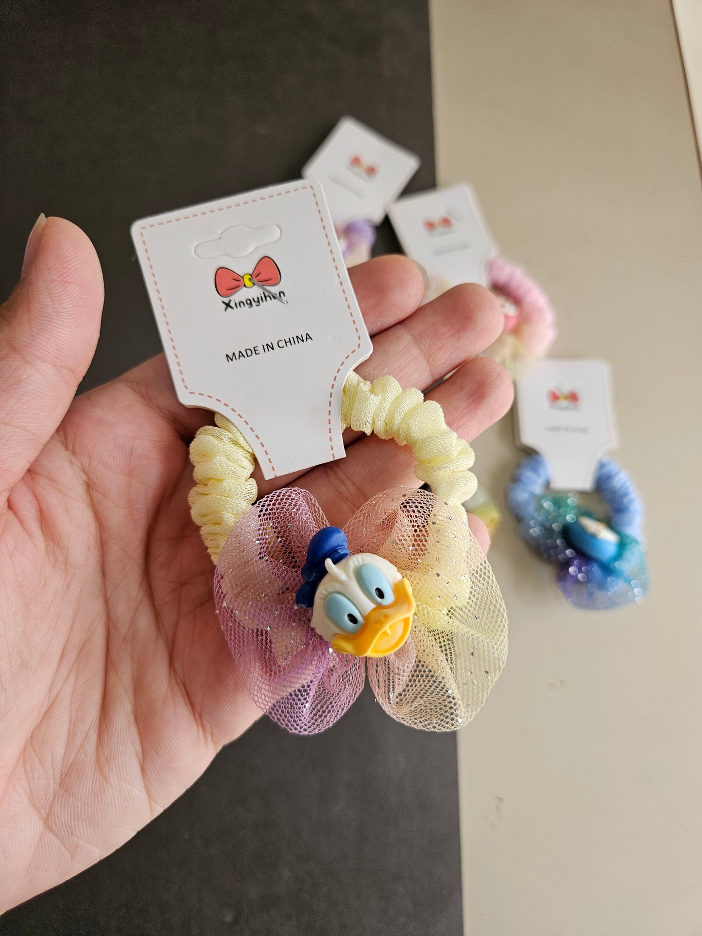 Cartoon organza scrunchies