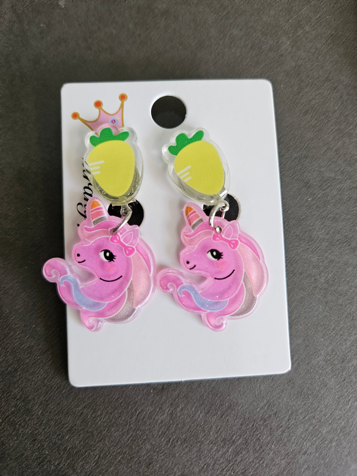 Unicorn press on earrings