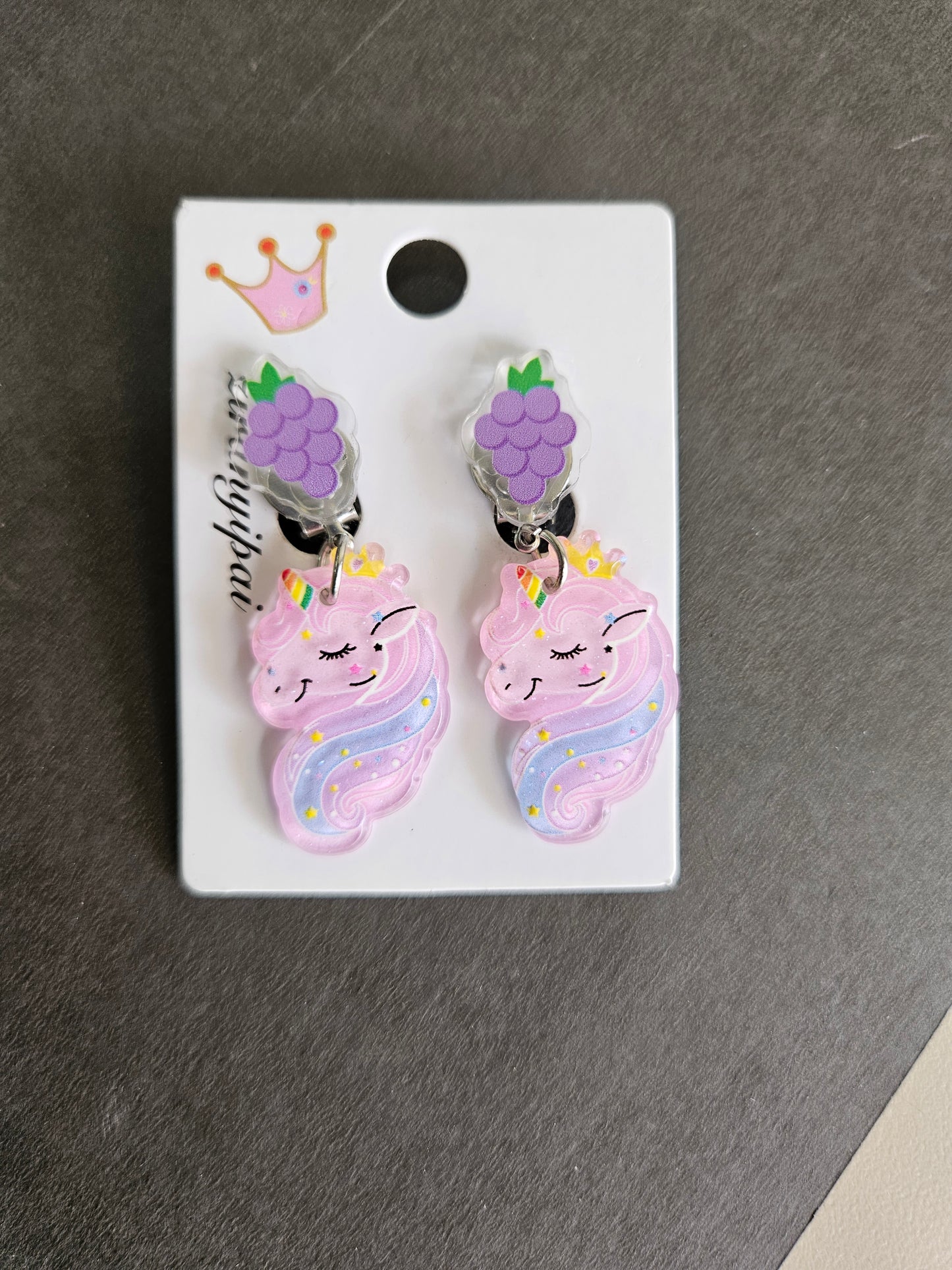 Unicorn press on earrings