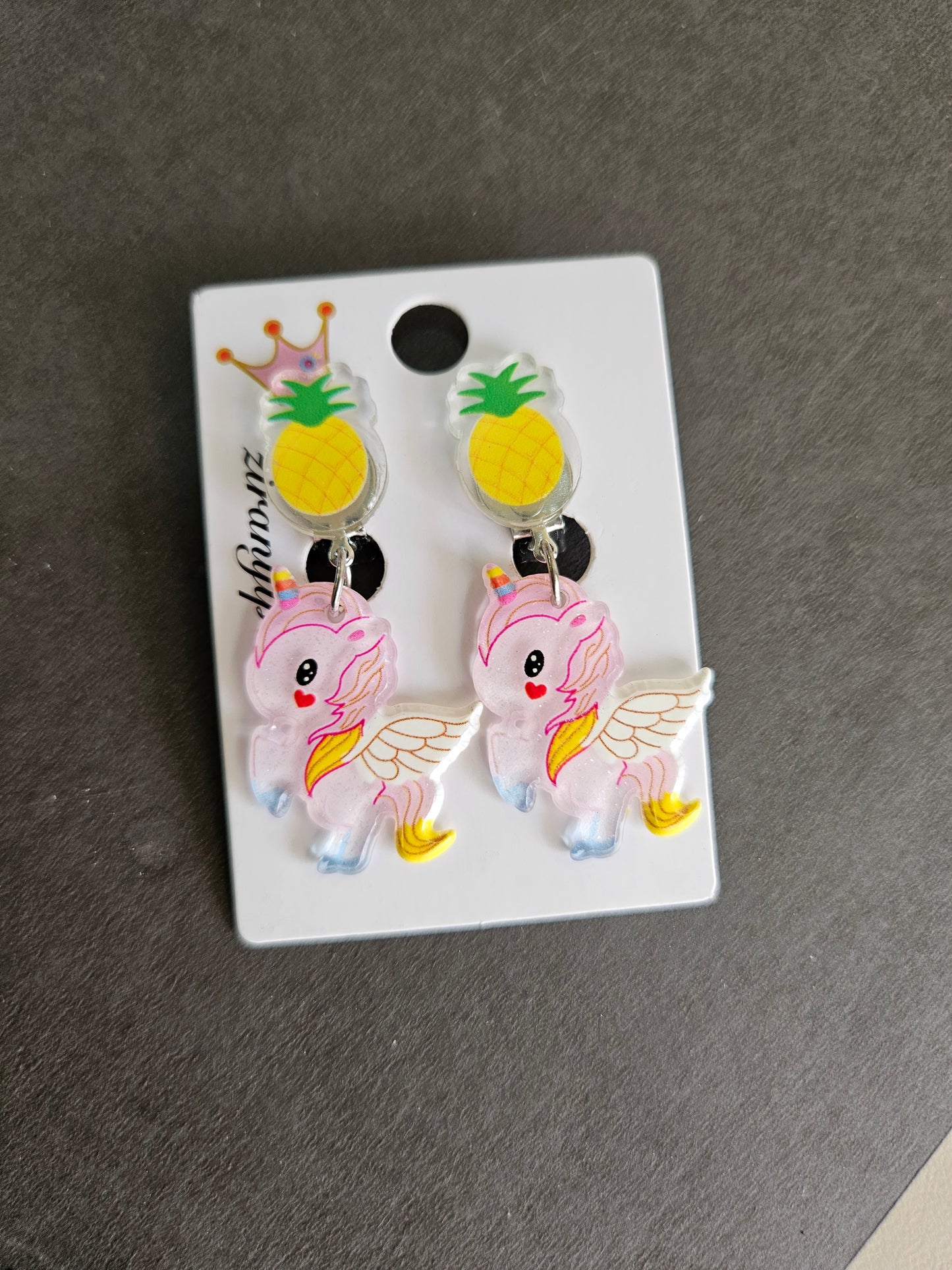 Unicorn press on earrings