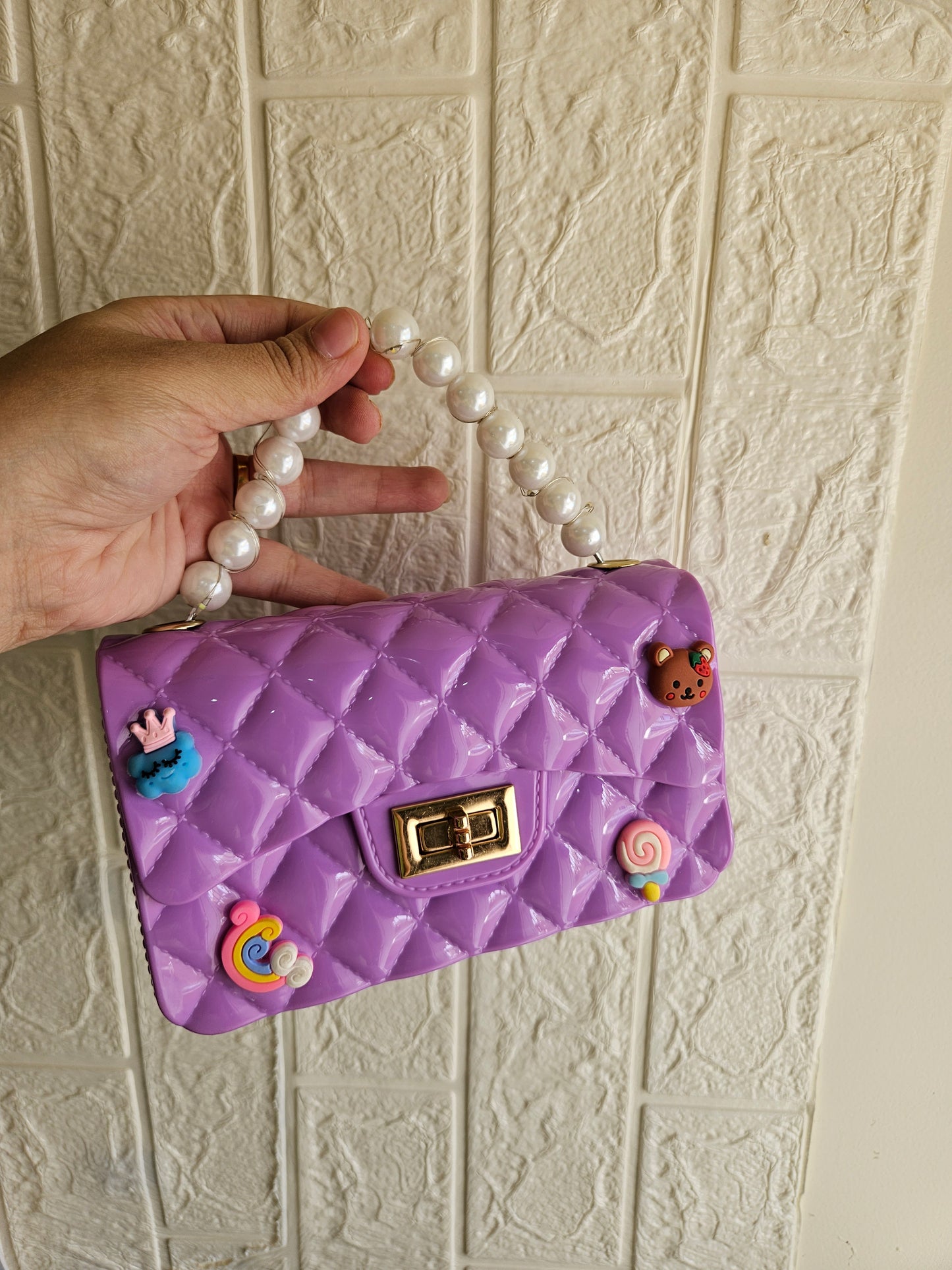 Silicon pearl sling bags