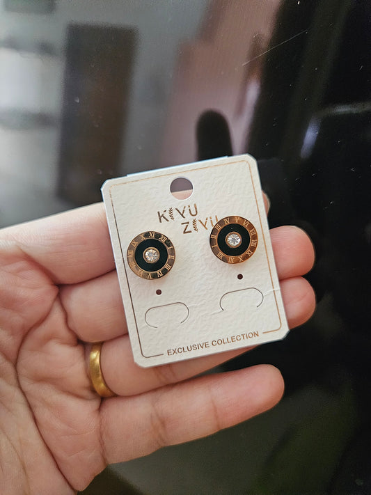 Kivu zivu black studs