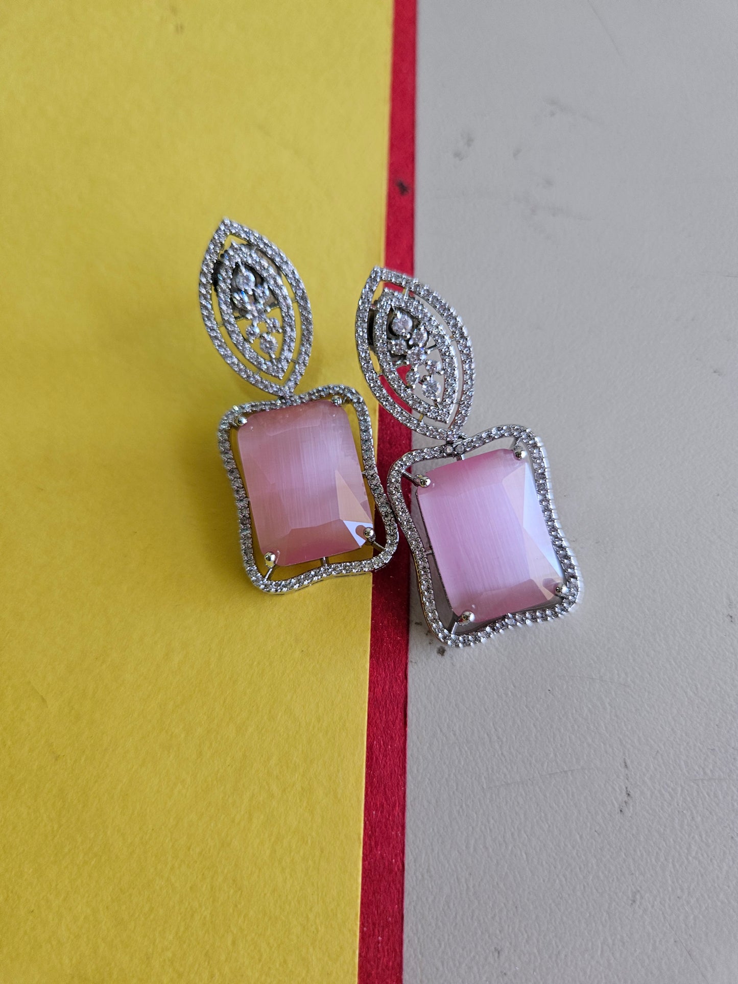 Cz drop earrings