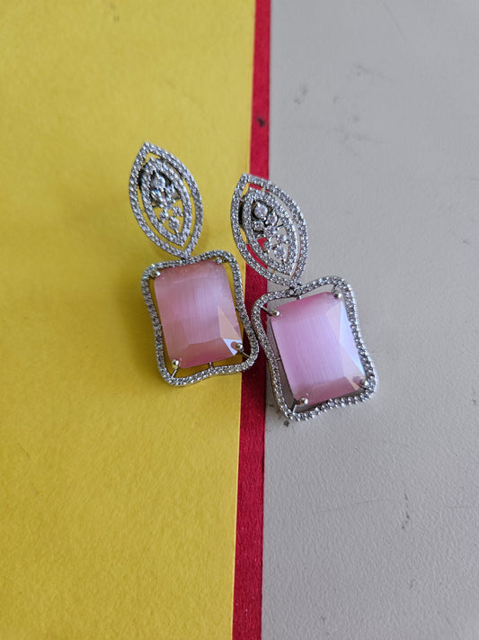 Cz drop earrings