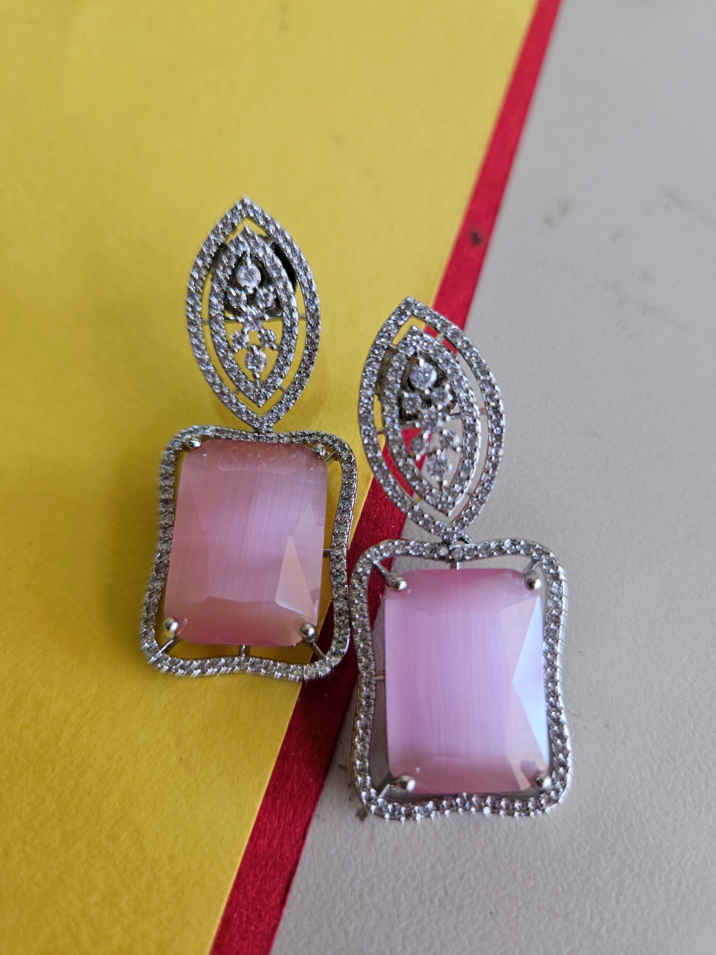 Cz drop earrings